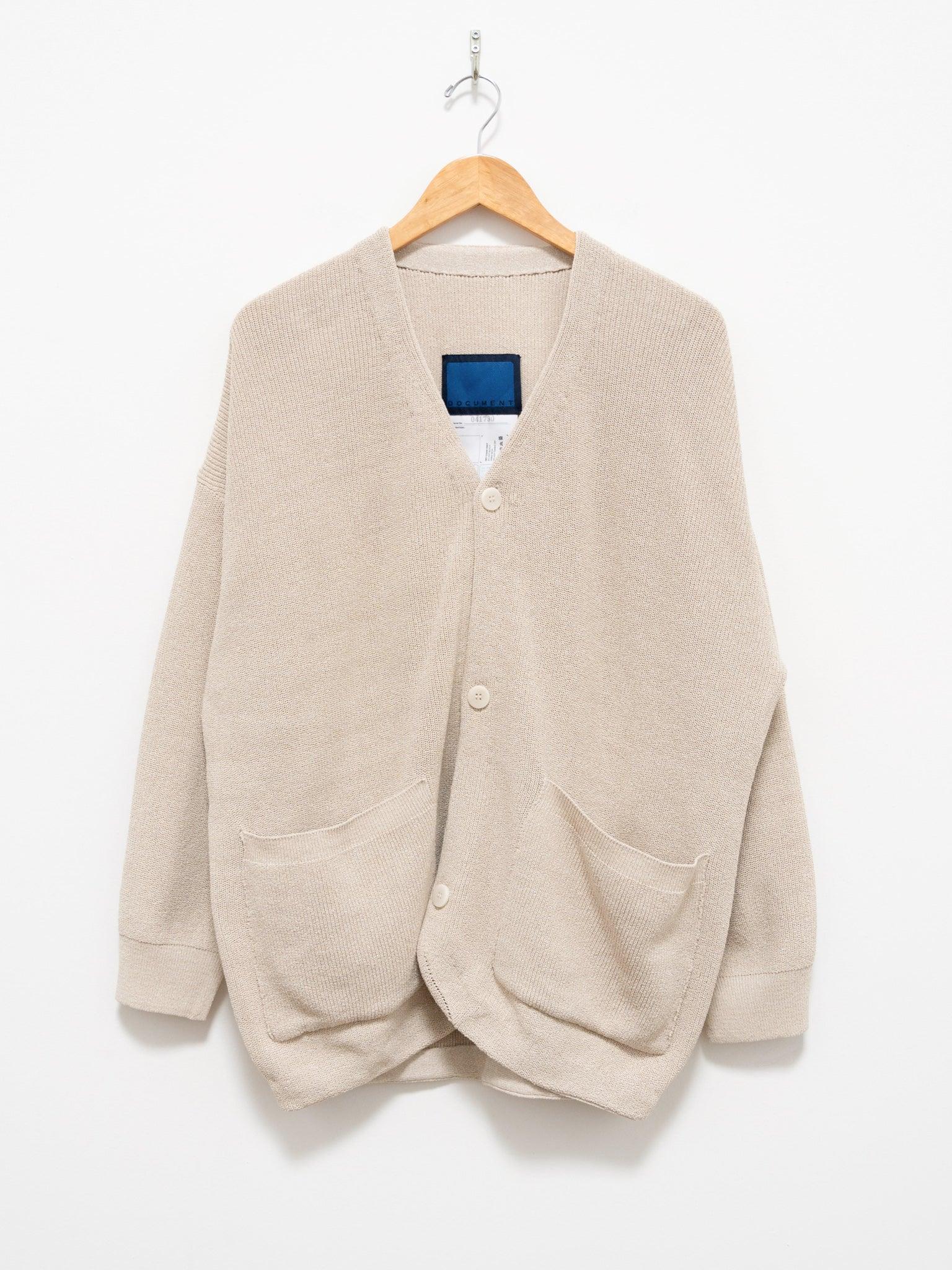 Namu Shop - Document Hanji Paper Relaxed Cardigan - Beige