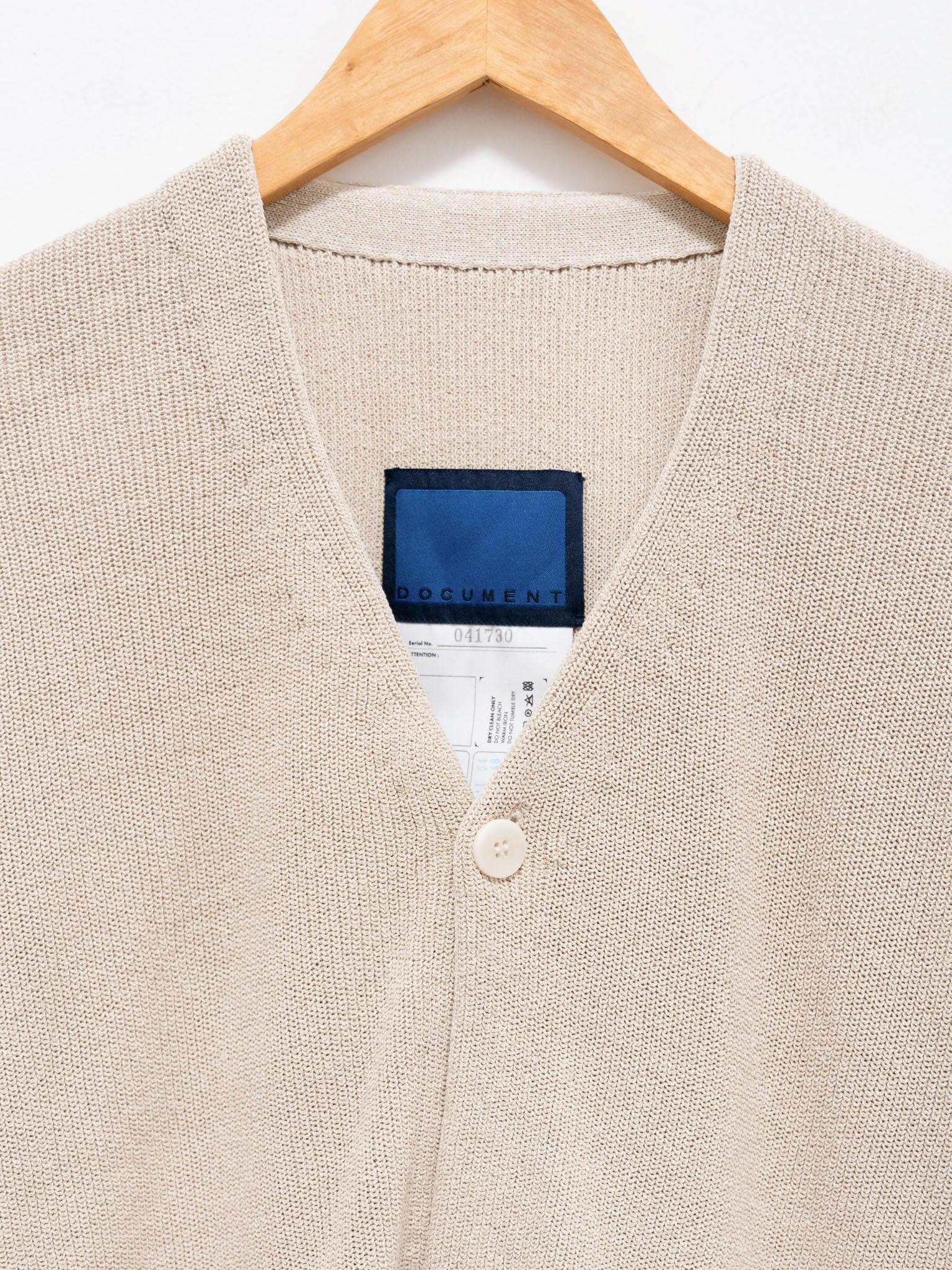 Namu Shop - Document Hanji Paper Relaxed Cardigan - Beige