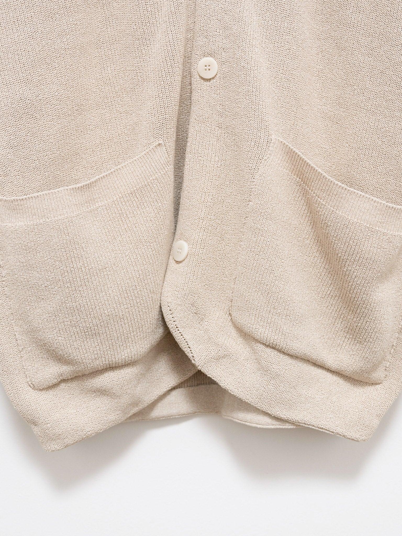 Namu Shop - Document Hanji Paper Relaxed Cardigan - Beige