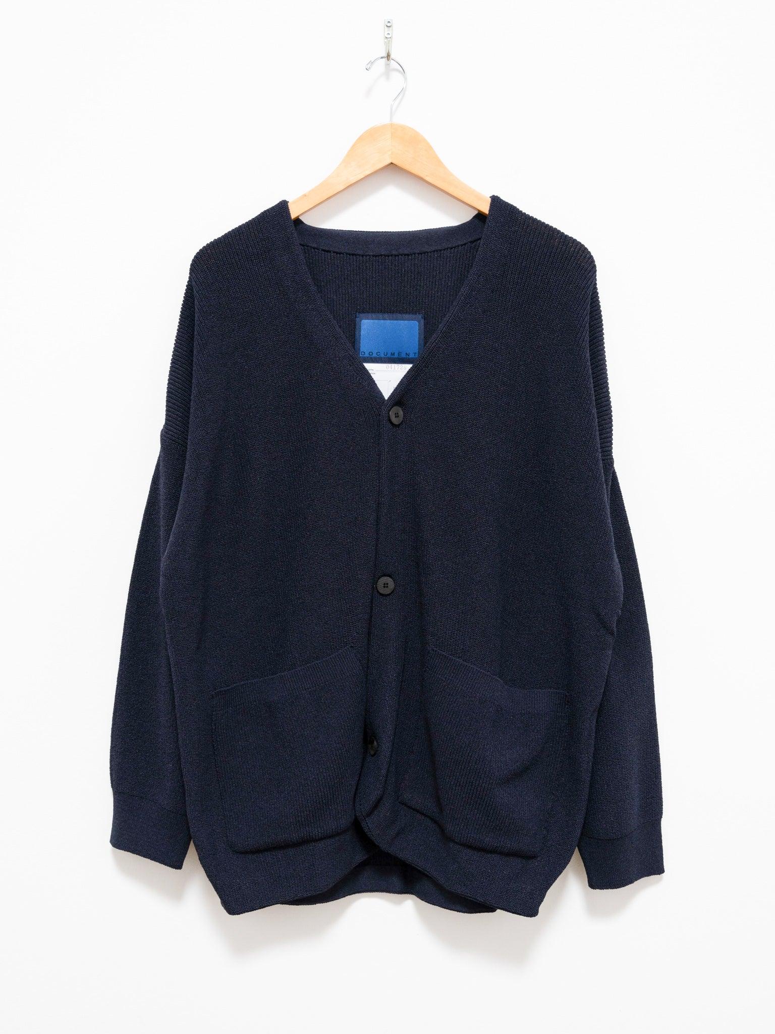Namu Shop - Document Hanji Paper Relaxed Cardigan - Navy