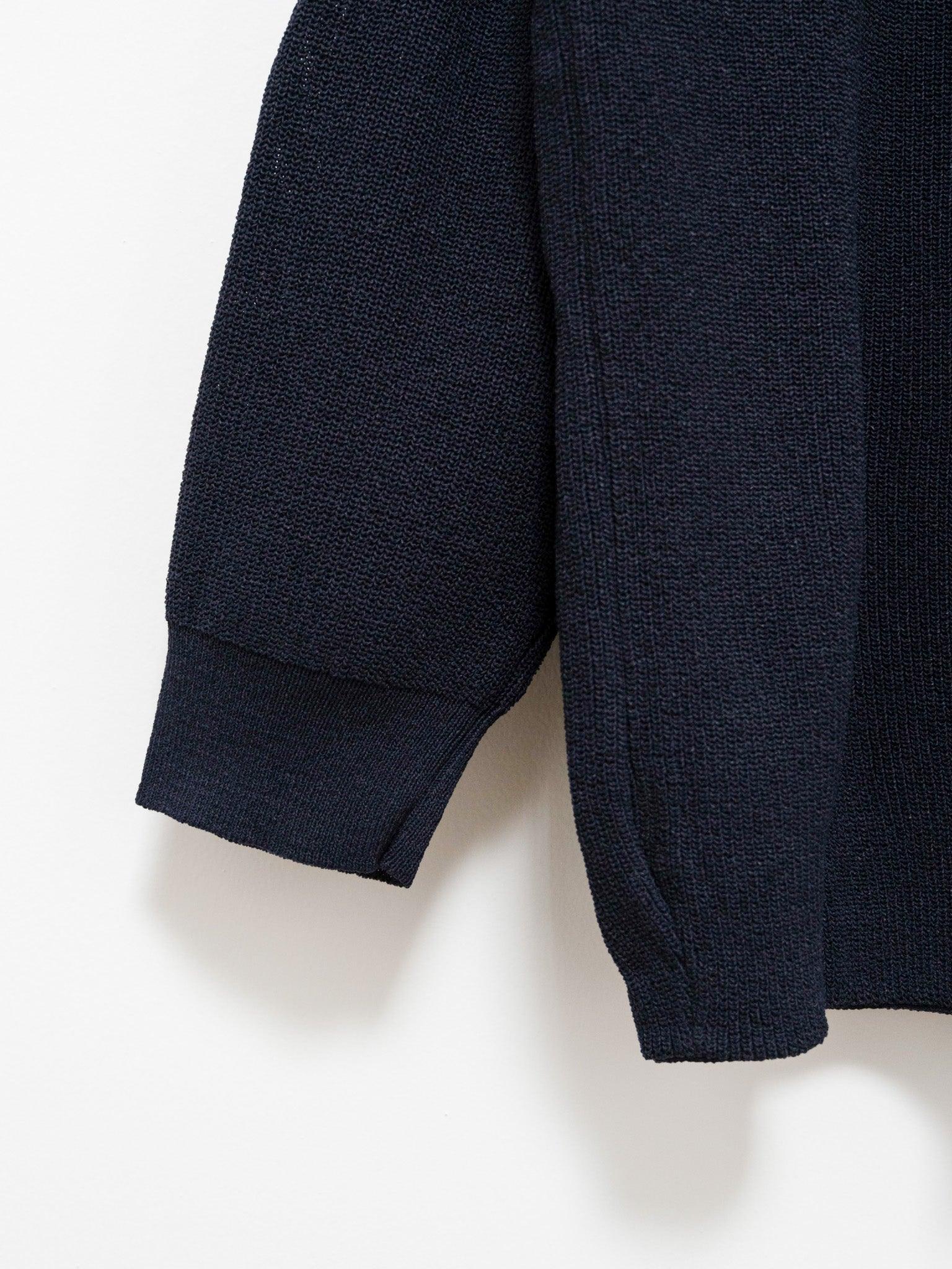 Namu Shop - Document Hanji Paper Relaxed Cardigan - Navy