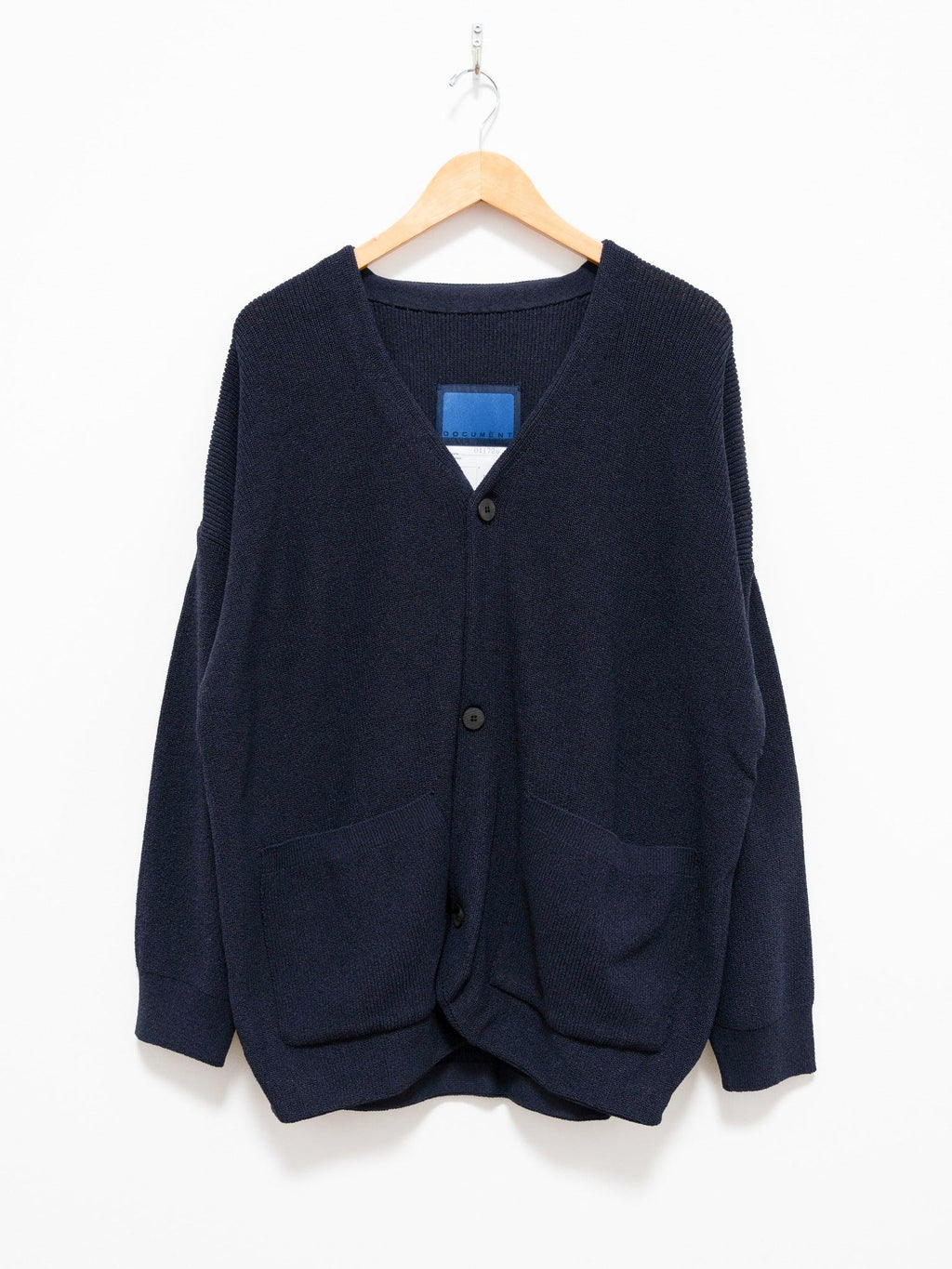 Namu Shop - Document Hanji Paper Relaxed Cardigan - Navy