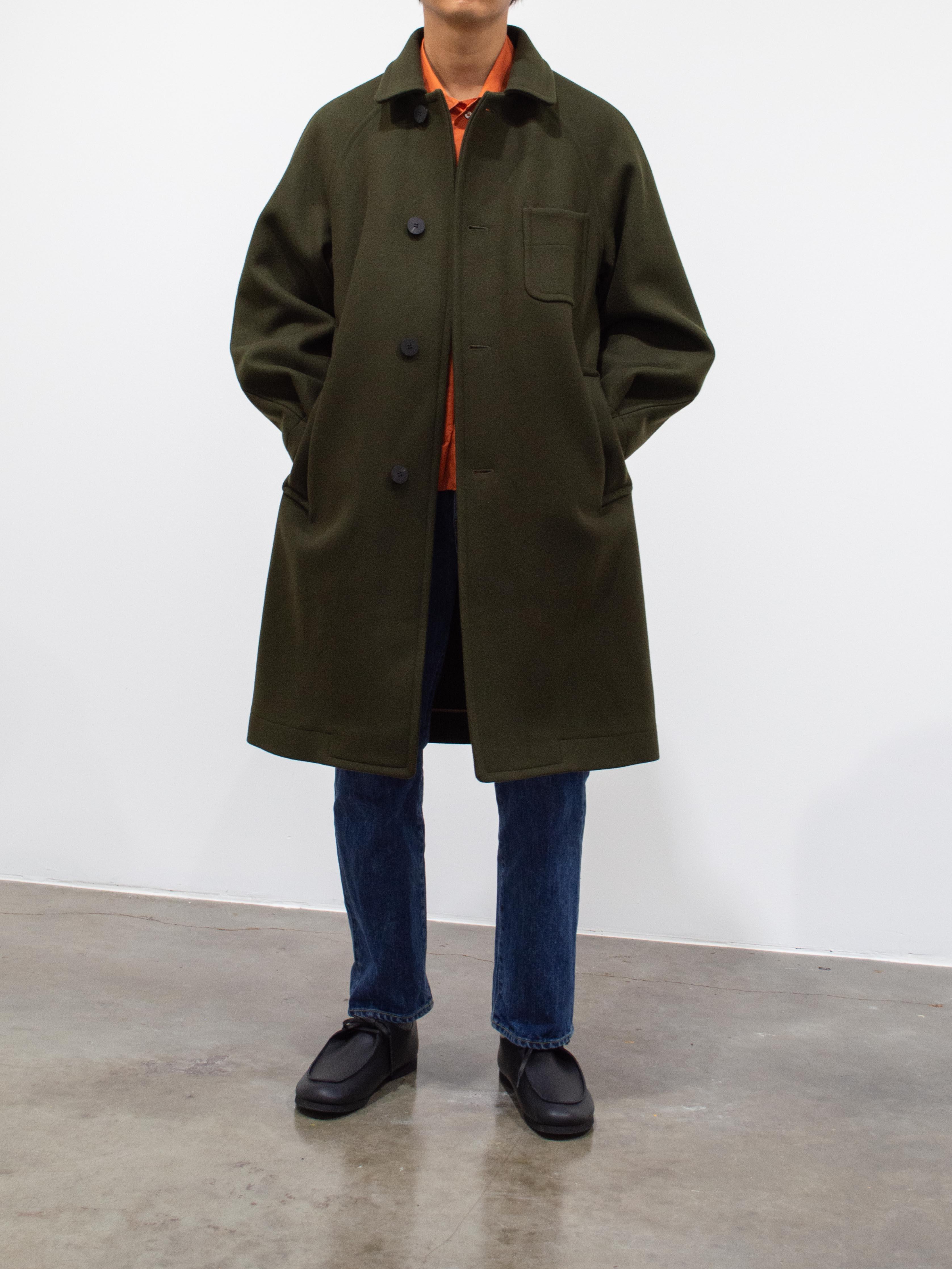 Namu Shop - Document Heavy Melton Coat - Olive