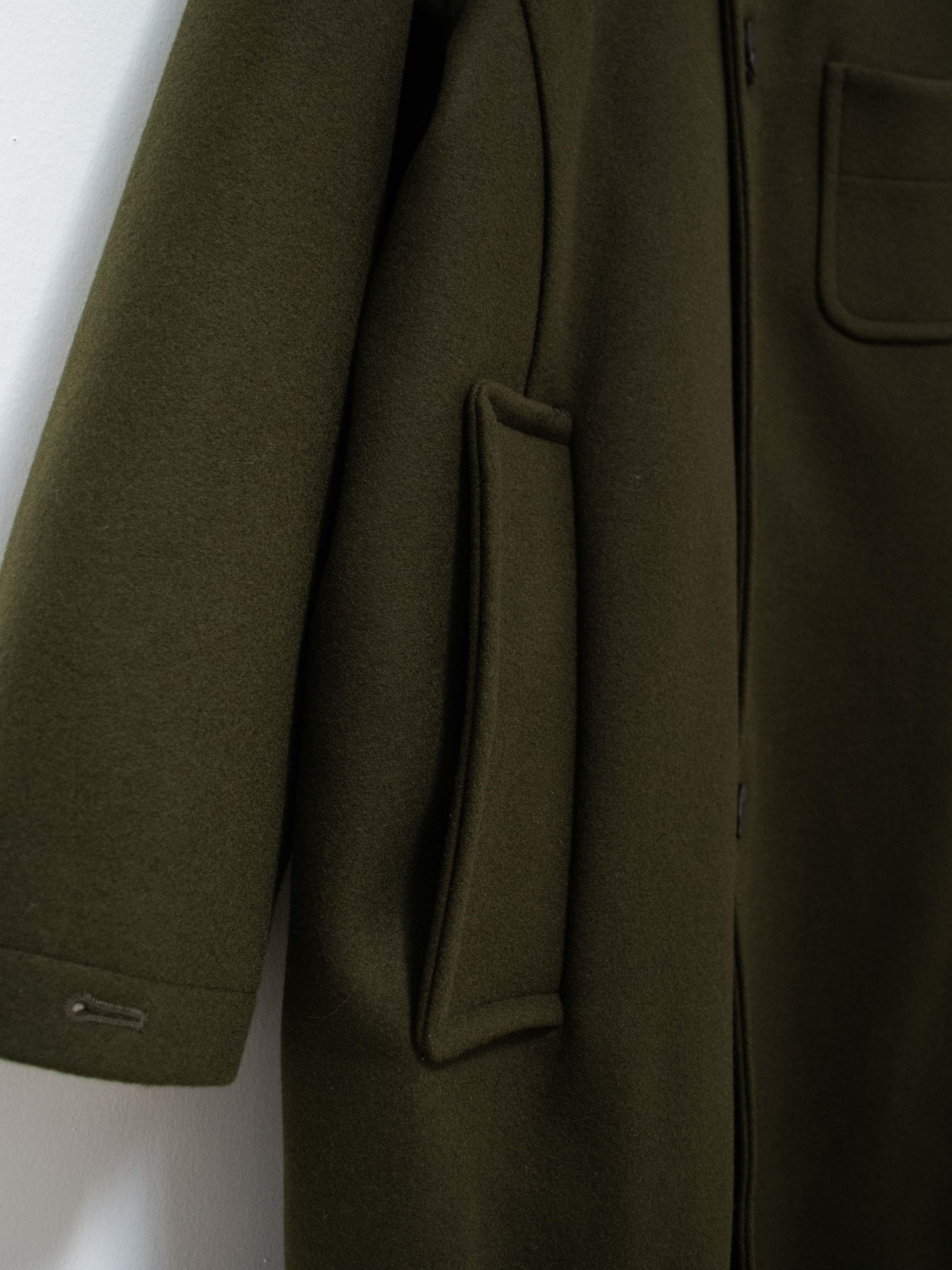 Namu Shop - Document Heavy Melton Coat - Olive