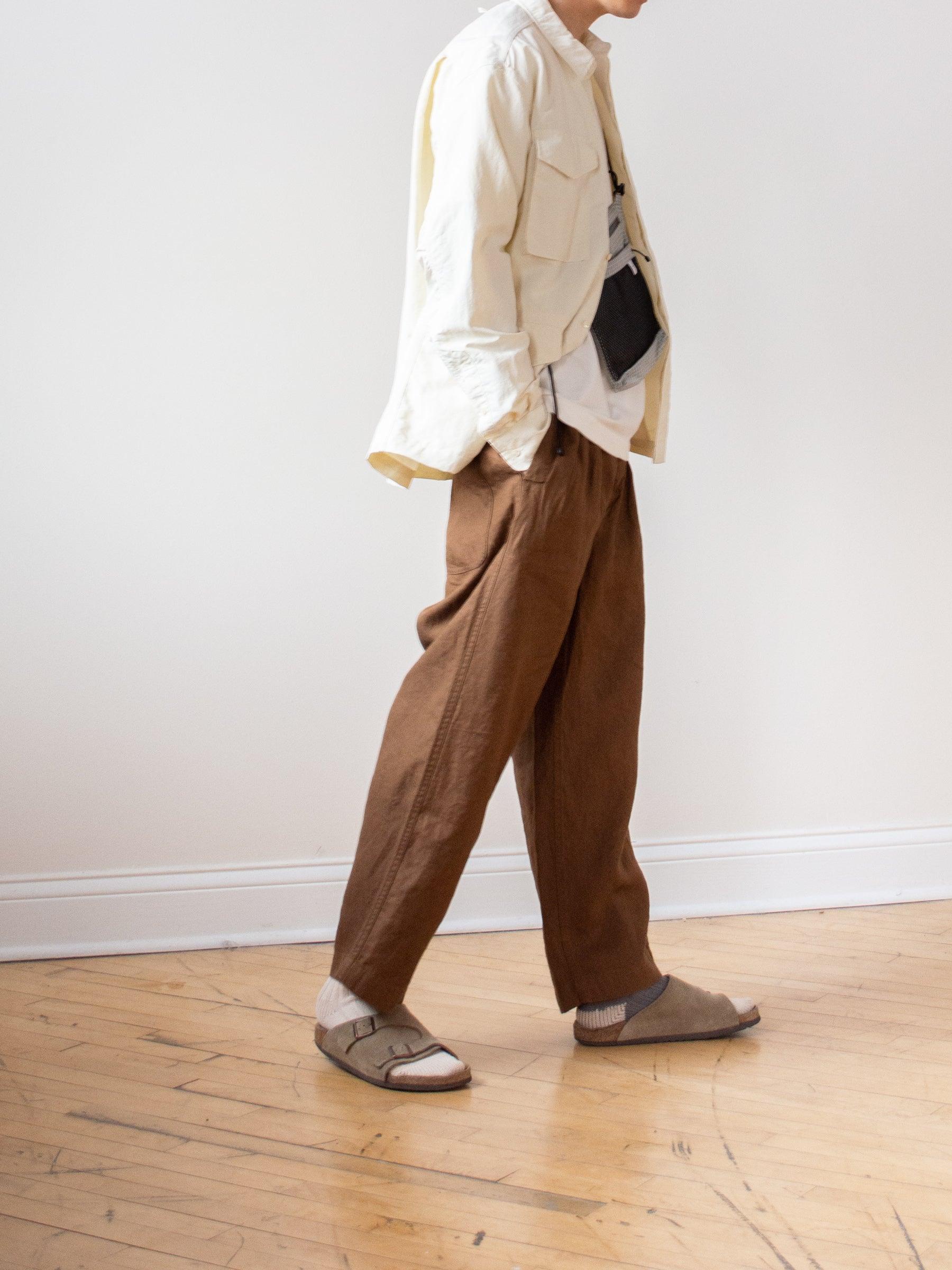 Namu Shop - Document Irish Linen Painter Pants - Brown