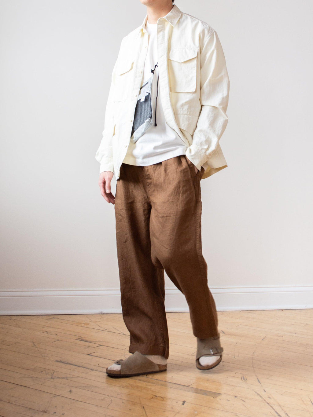 Namu Shop - Document Irish Linen Painter Pants - Brown