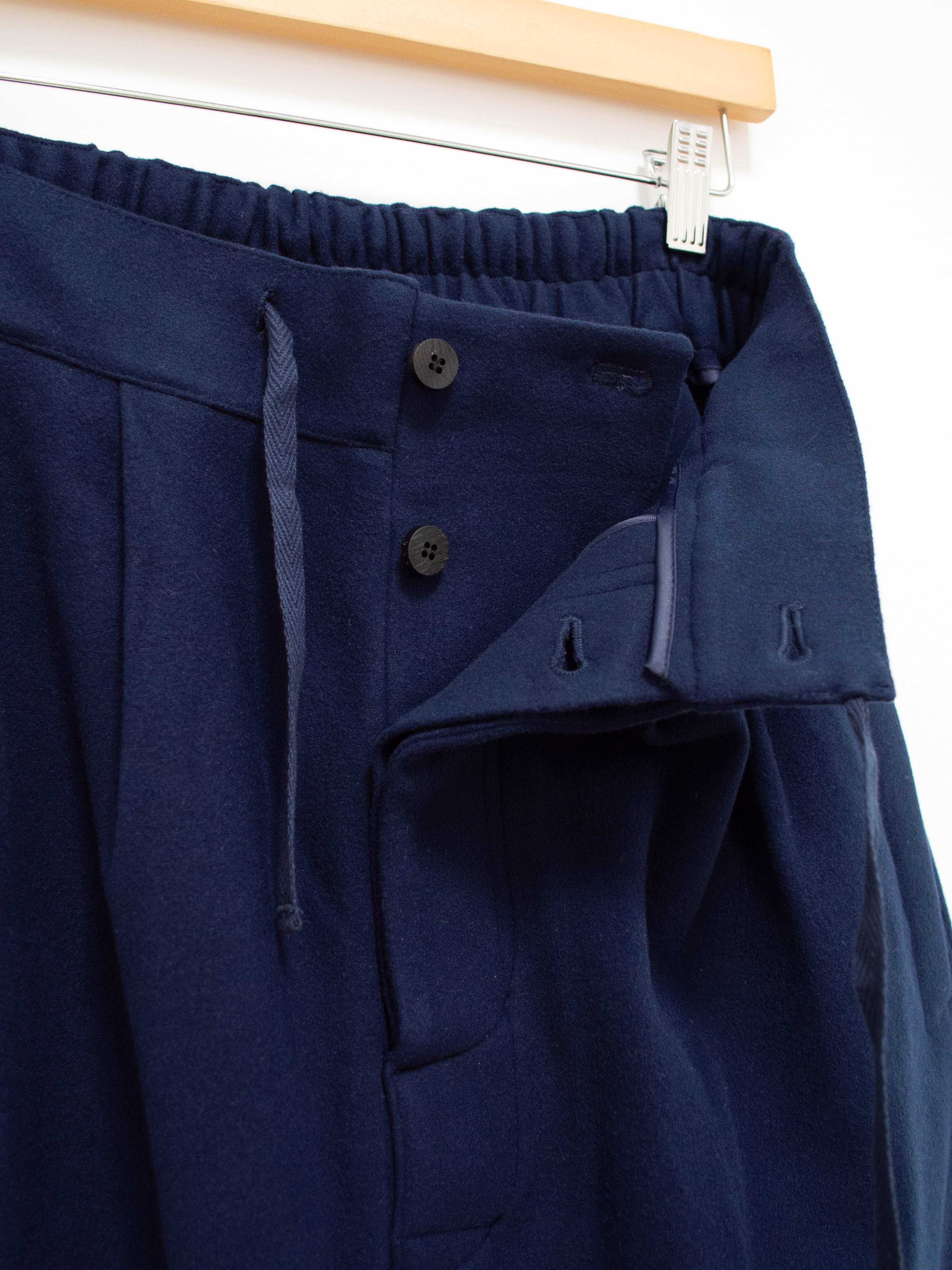 Namu Shop - Document Jersey Tucked Painter Pants - Blue Navy