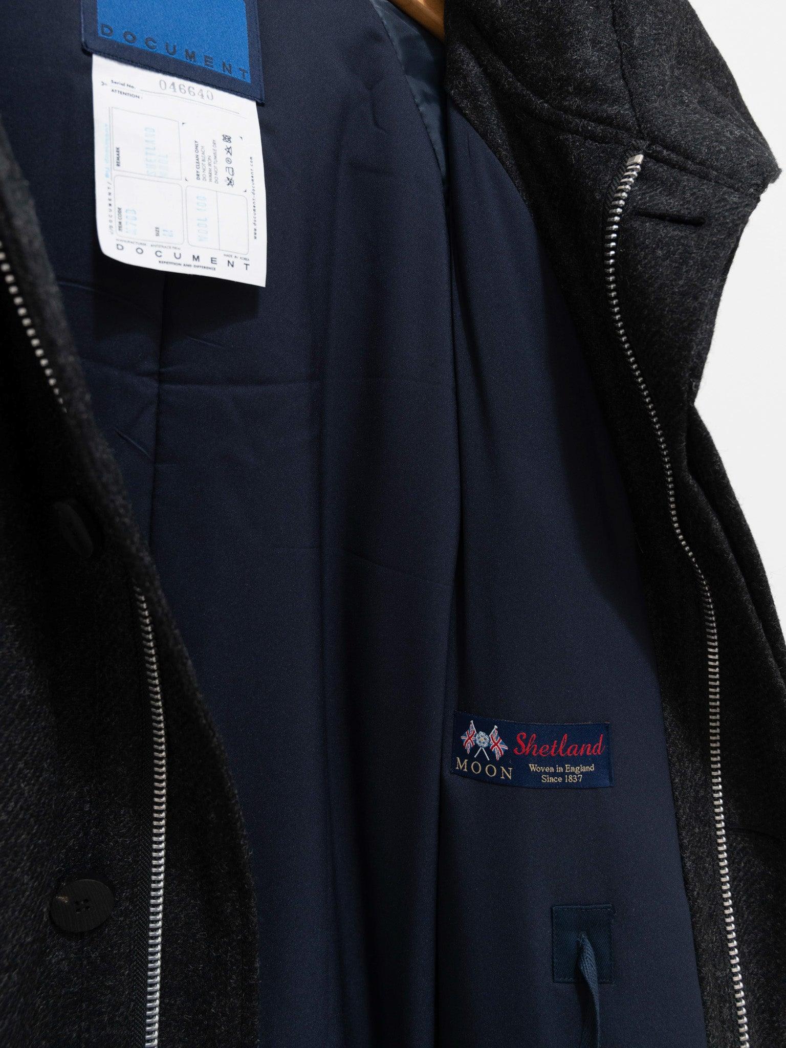 Namu Shop - Document Lightweight Padded Wool Parka - Dark Gray