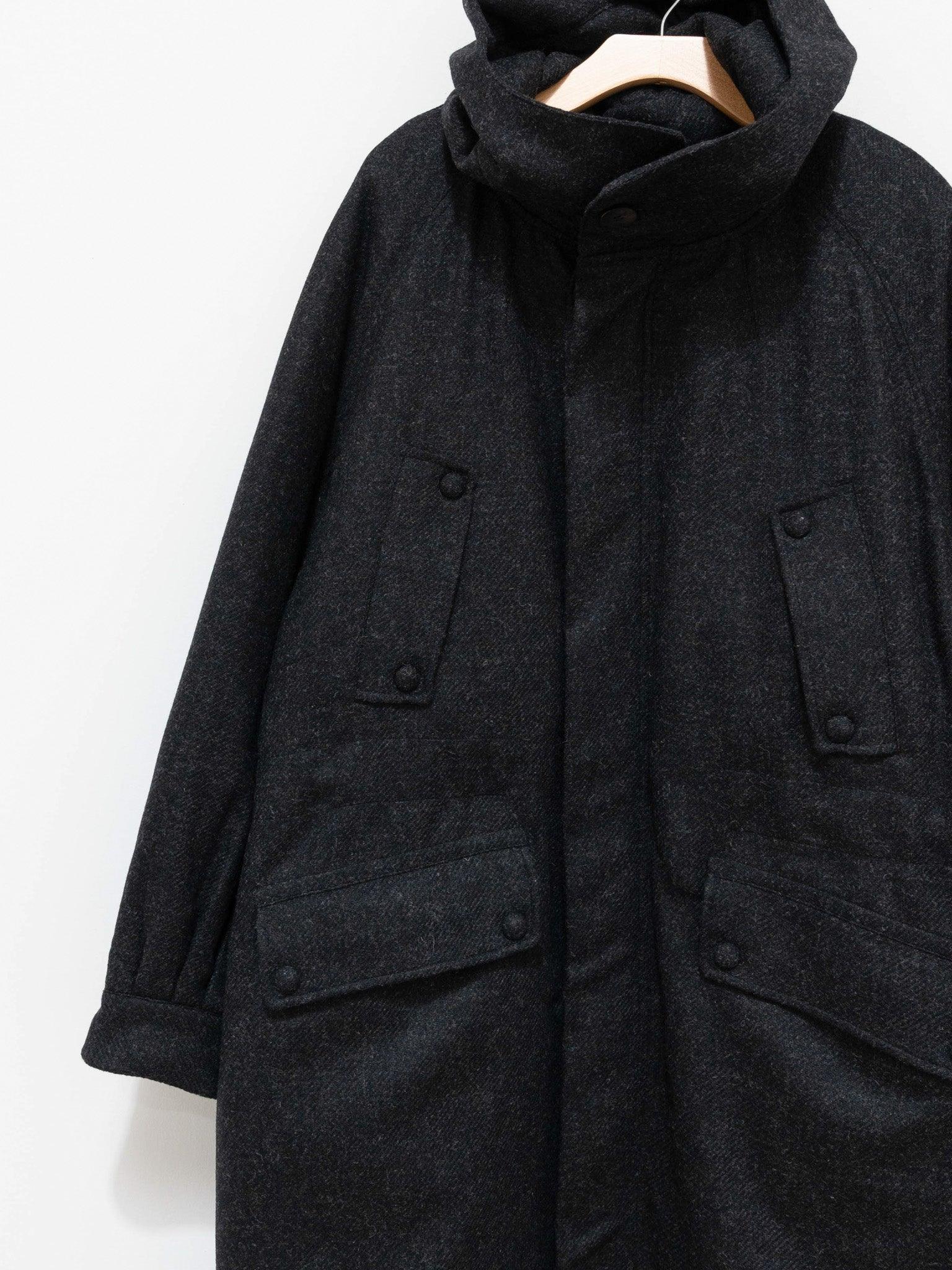 Namu Shop - Document Lightweight Padded Wool Parka - Dark Gray