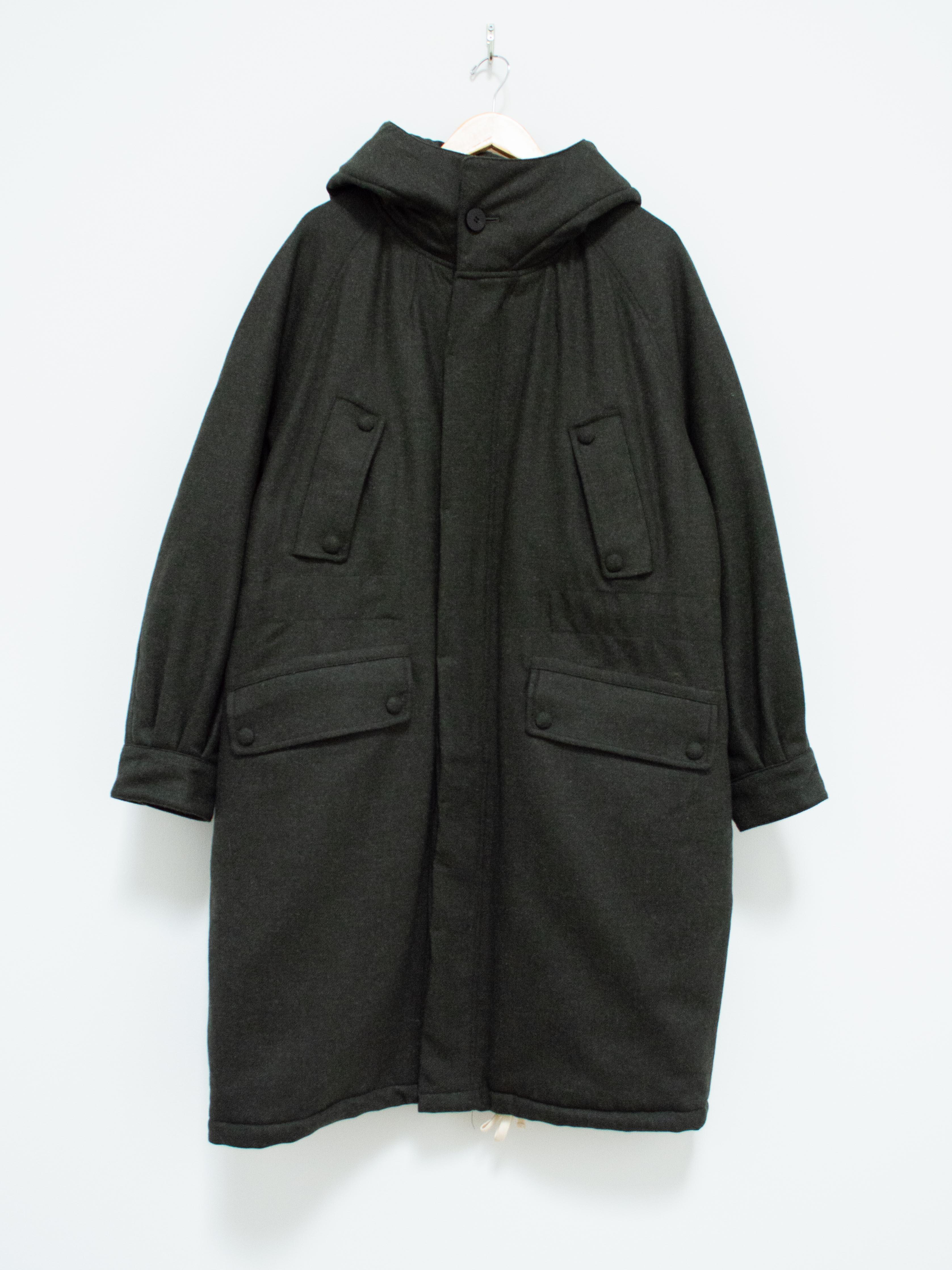 Namu Shop - Document Lightweight Padded Wool Parka - Forest Green