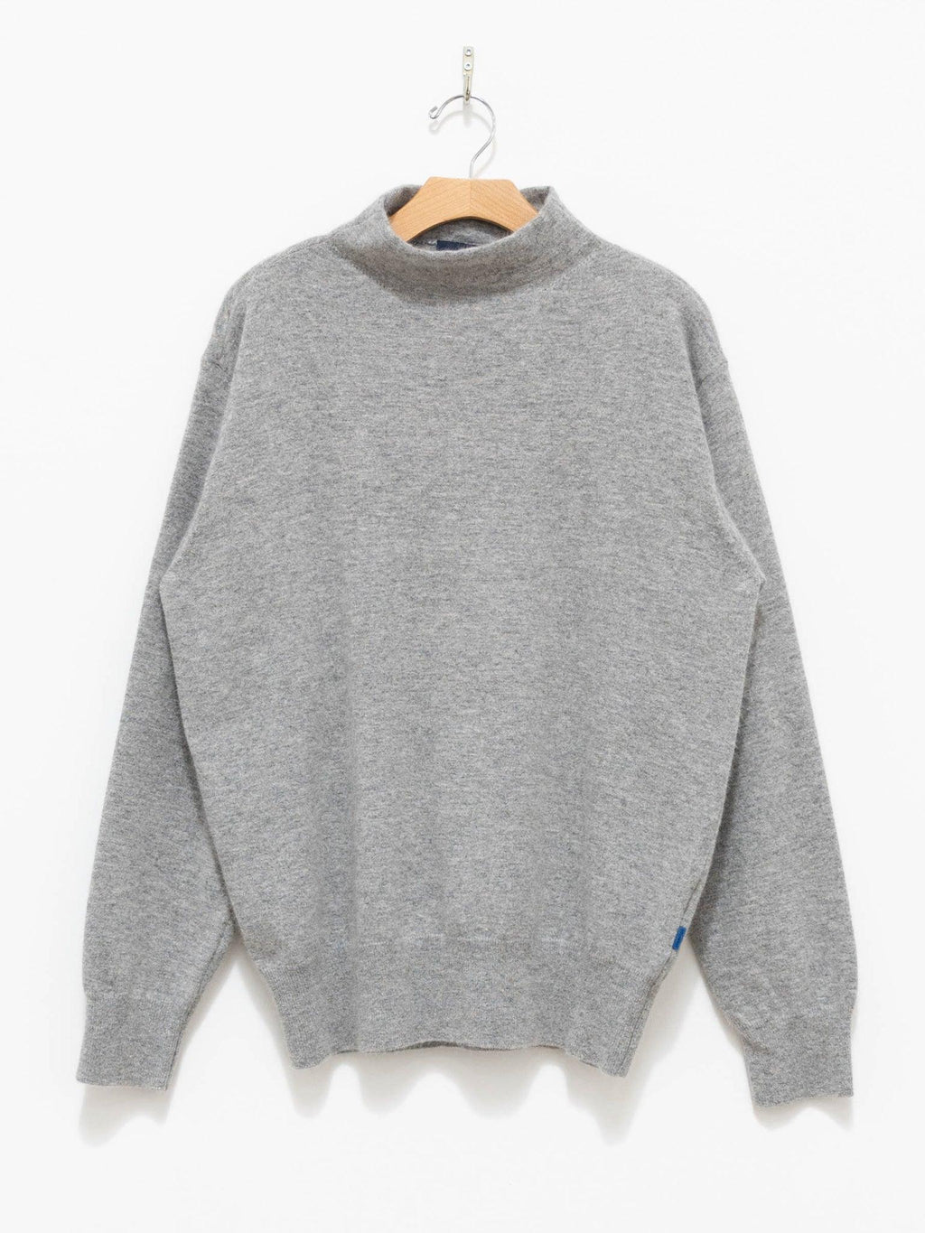 Namu Shop - Document Mockneck Fox Wool Knit - Gray