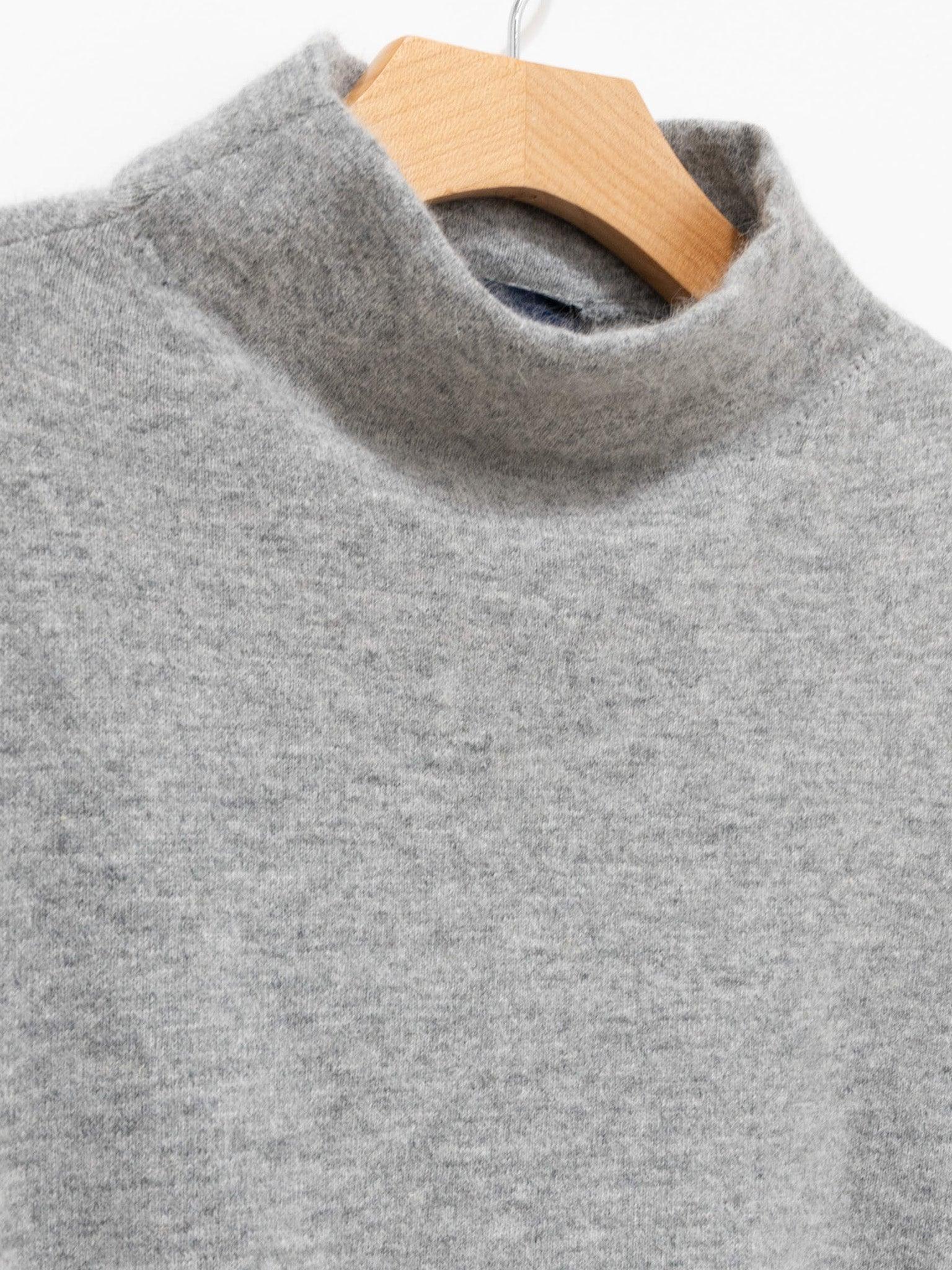 Namu Shop - Document Mockneck Fox Wool Knit - Gray