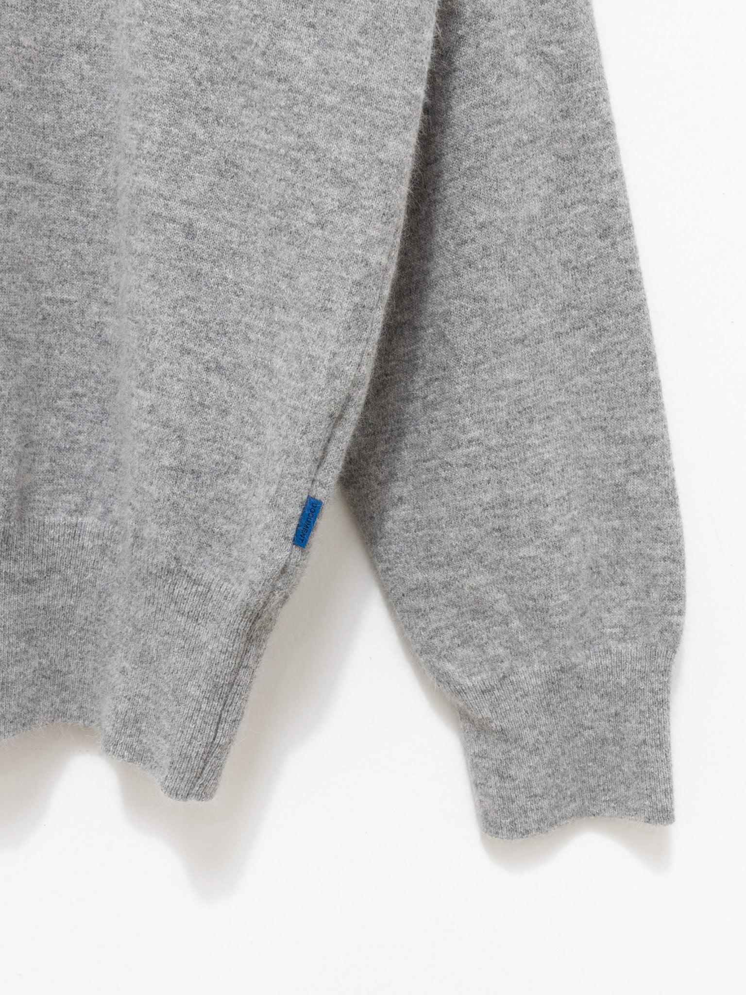 Namu Shop - Document Mockneck Fox Wool Knit - Gray