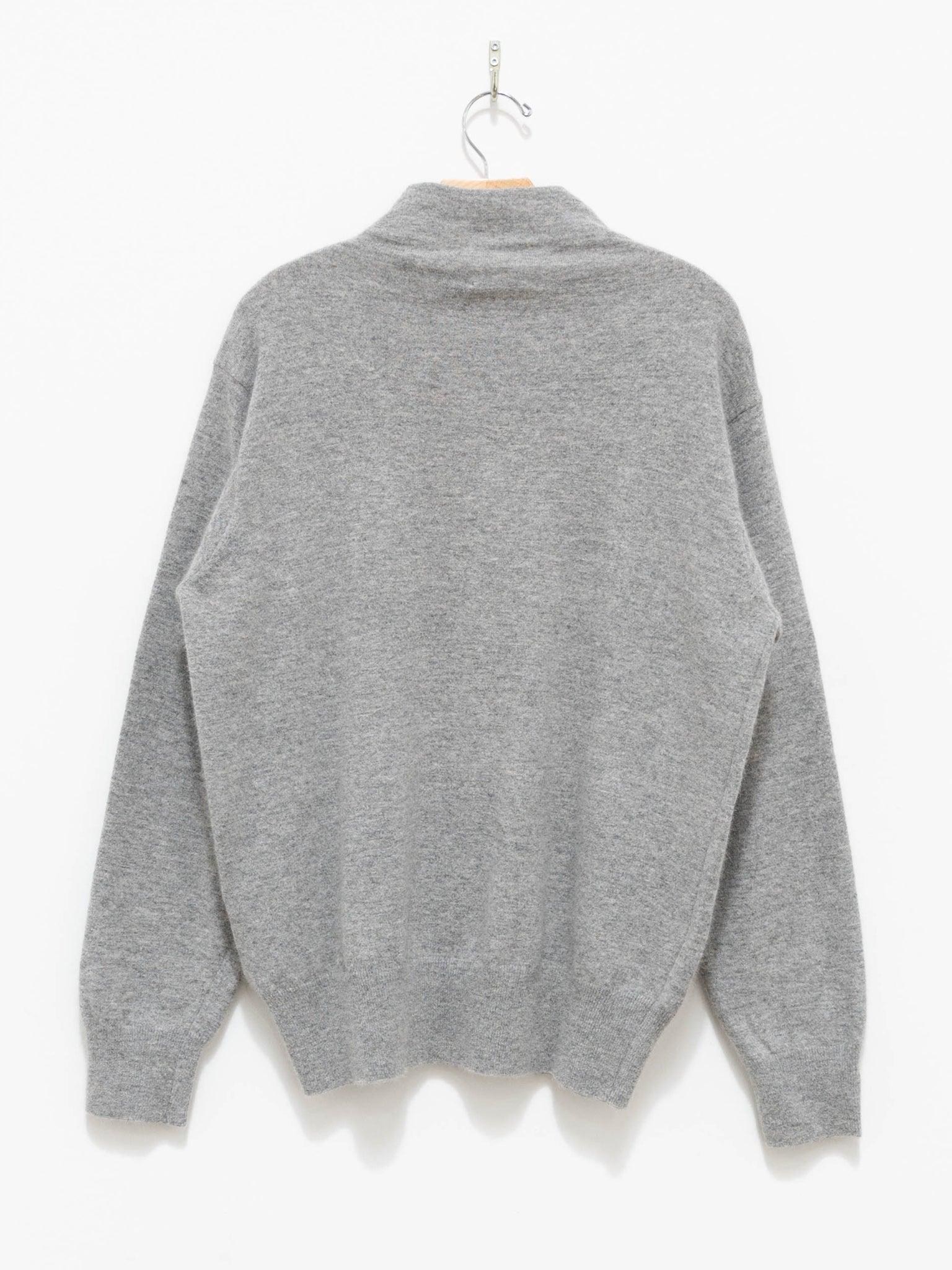 Namu Shop - Document Mockneck Fox Wool Knit - Gray