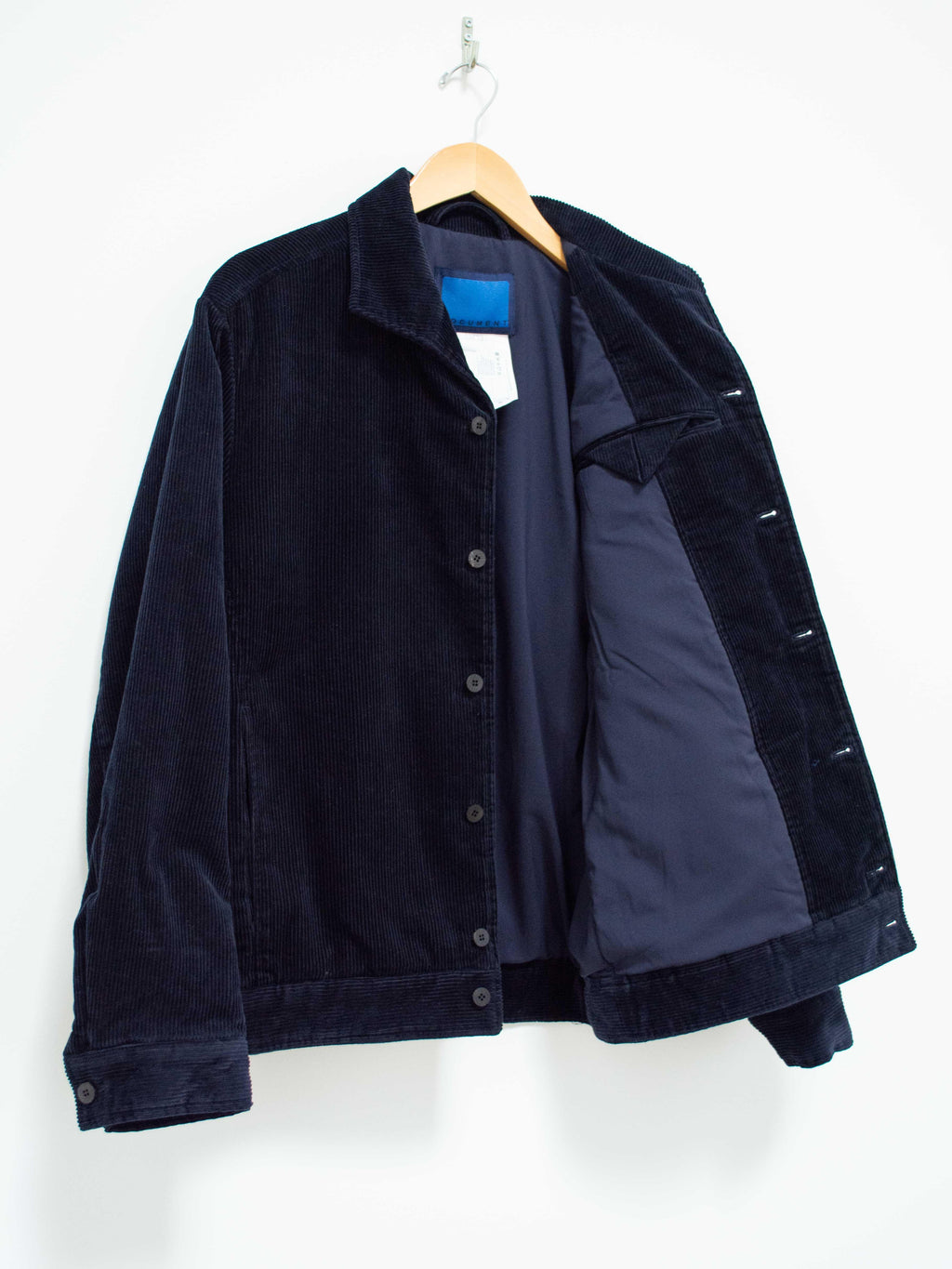 Namu Shop - Document Padded Corduroy Jacket - Navy