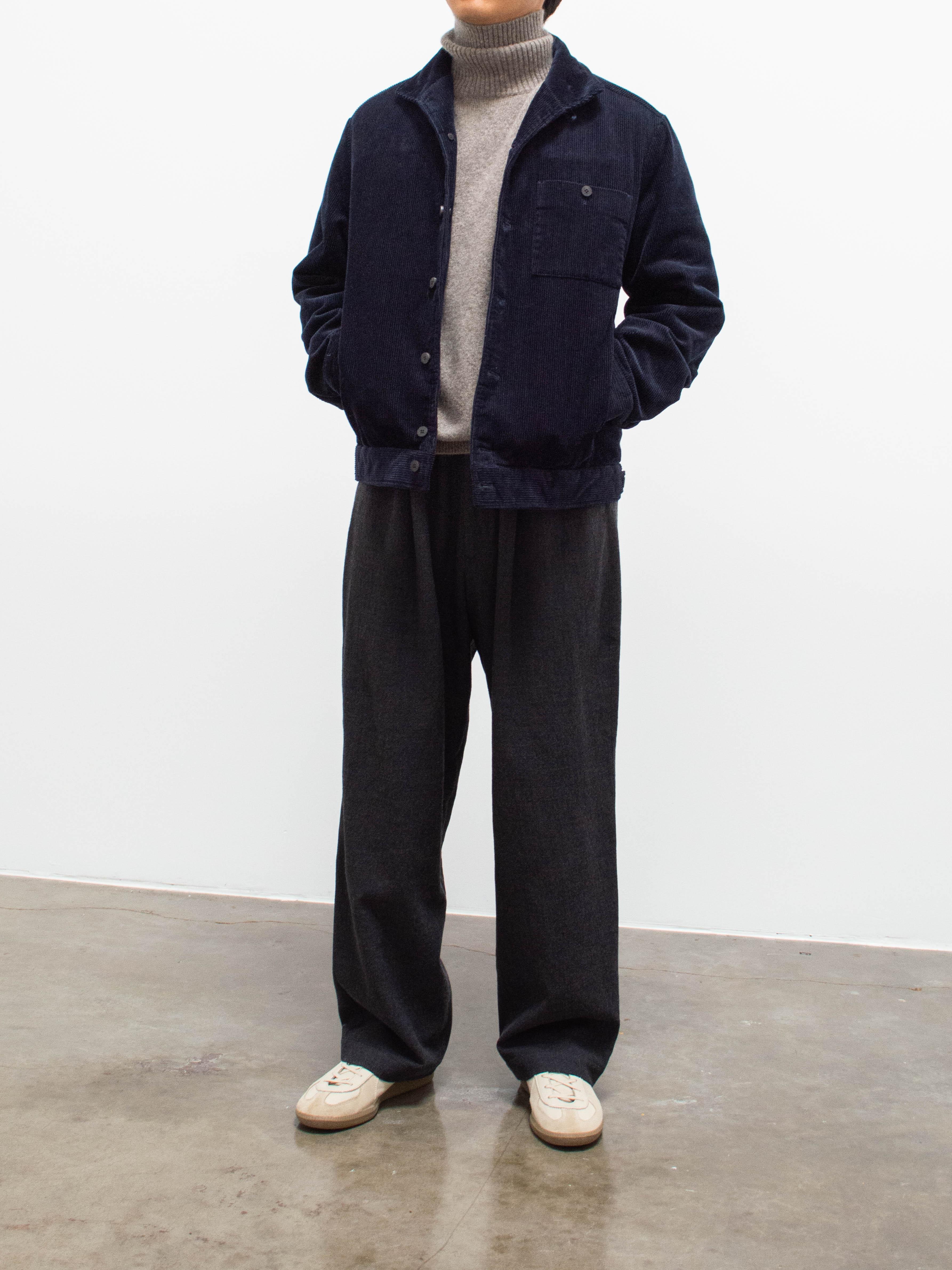 Namu Shop - Document Padded Corduroy Jacket - Navy