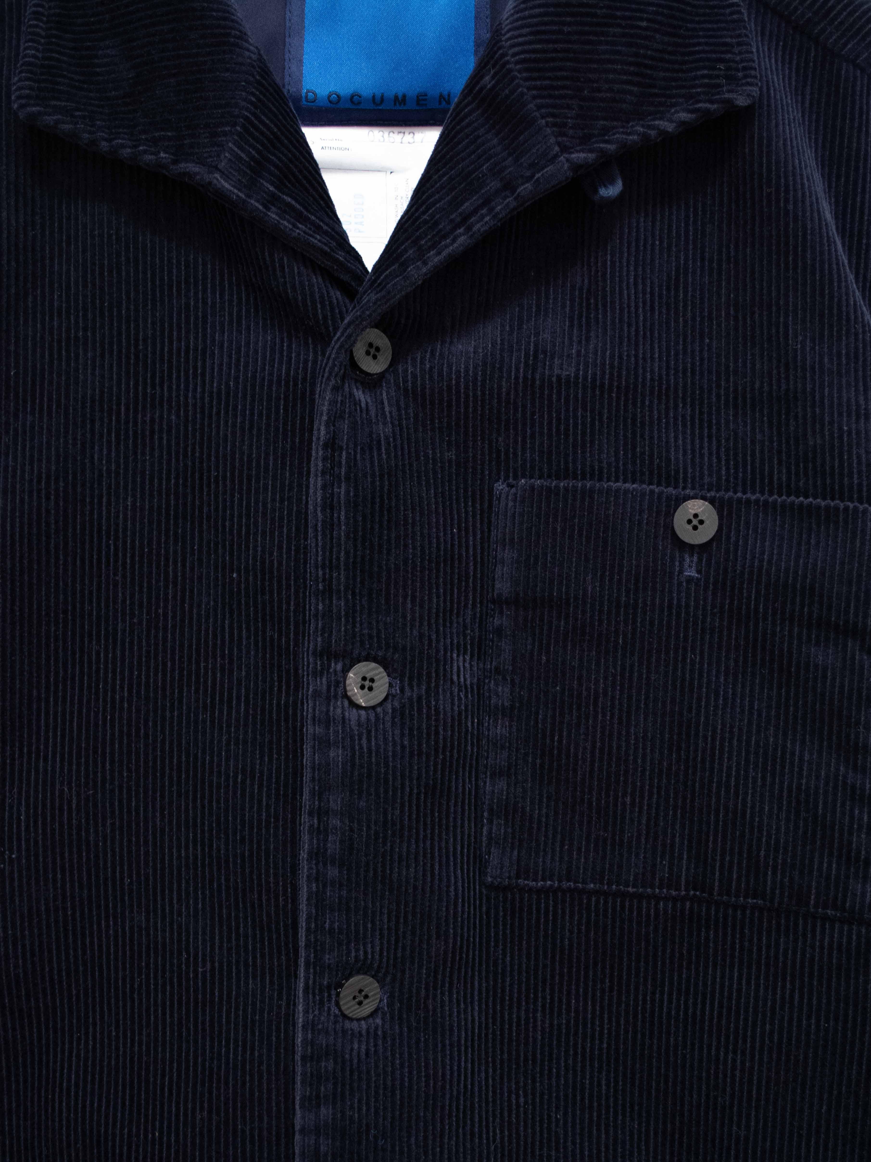 Namu Shop - Document Padded Corduroy Jacket - Navy
