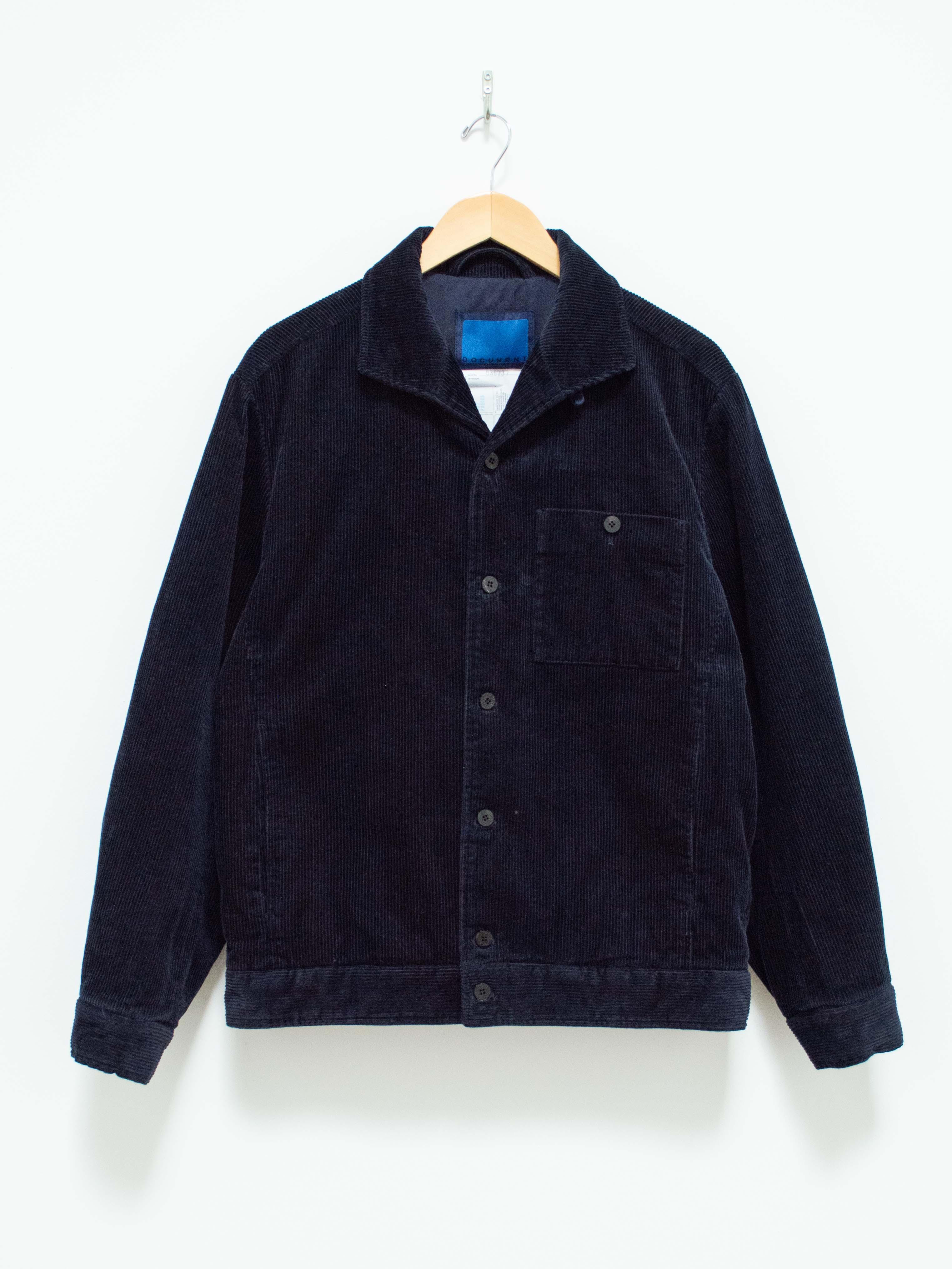 Namu Shop - Document Padded Corduroy Jacket - Navy