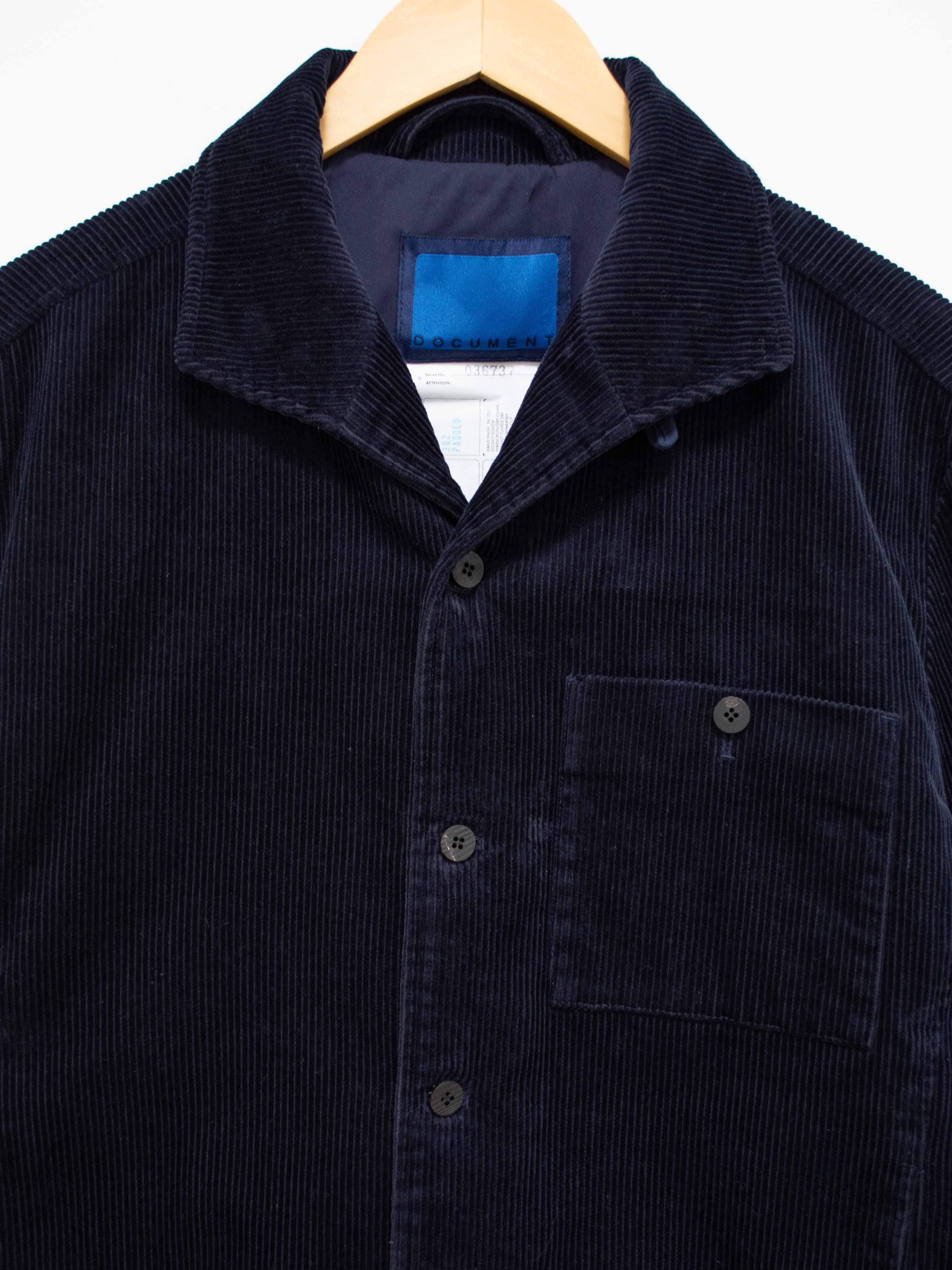 Namu Shop - Document Padded Corduroy Jacket - Navy