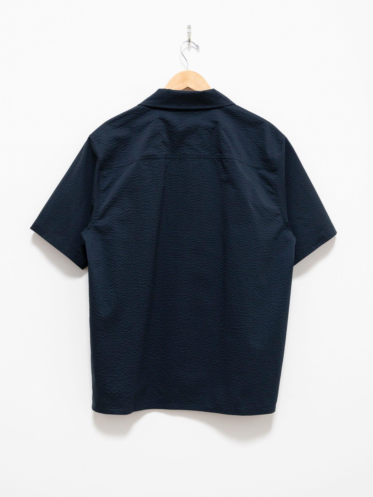 Namu Shop - Document Seersucker Handkerchief Shirt - Navy