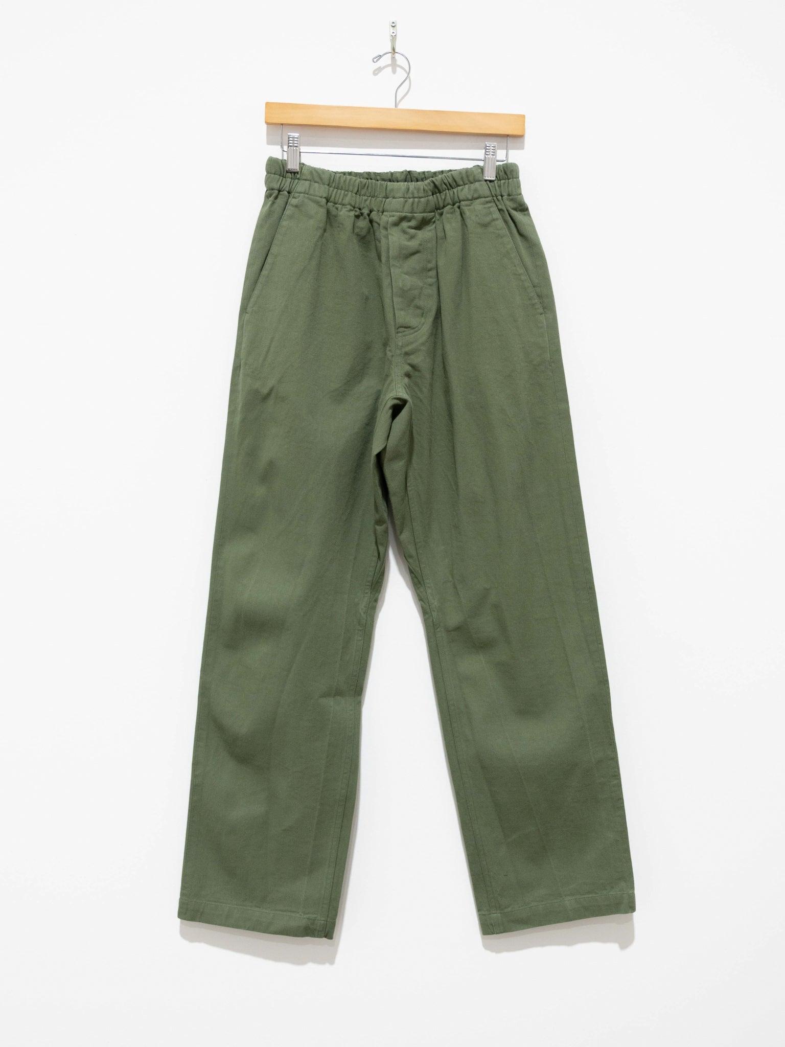 Namu Shop - Document Selvedge Cotton Pajama Pants - Khaki Green