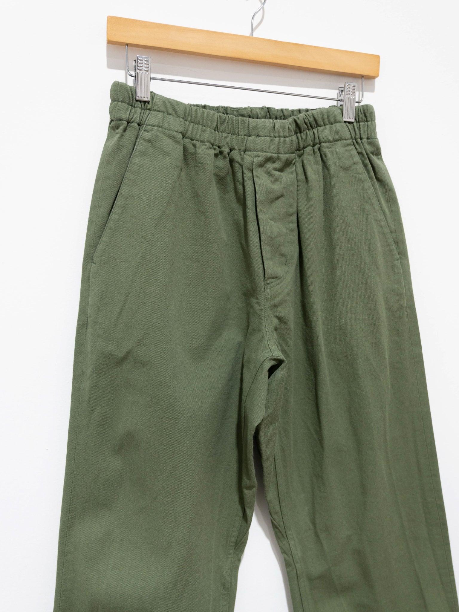 Namu Shop - Document Selvedge Cotton Pajama Pants - Khaki Green