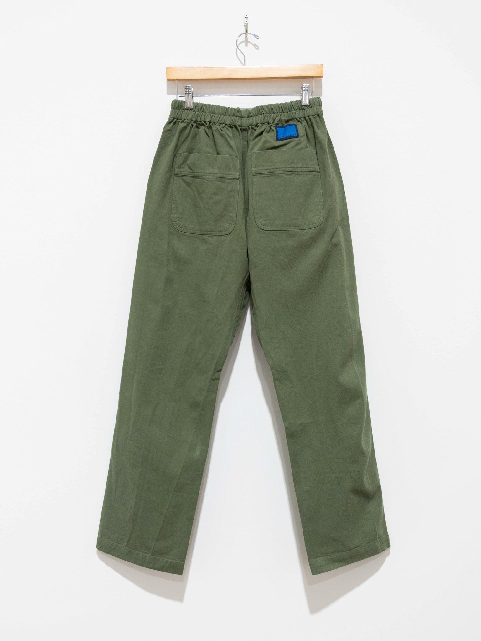 Namu Shop - Document Selvedge Cotton Pajama Pants - Khaki Green