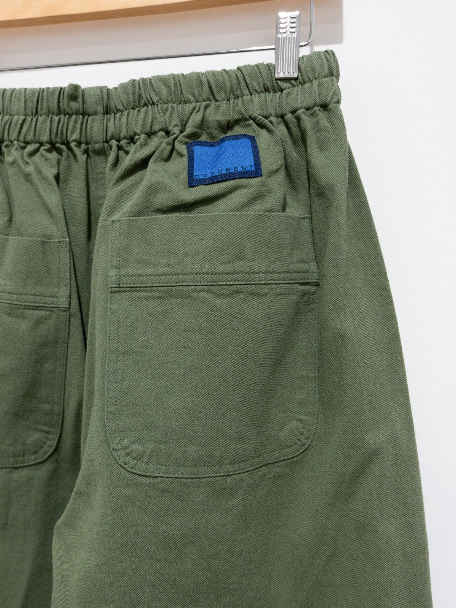 Namu Shop - Document Selvedge Cotton Pajama Pants - Khaki Green