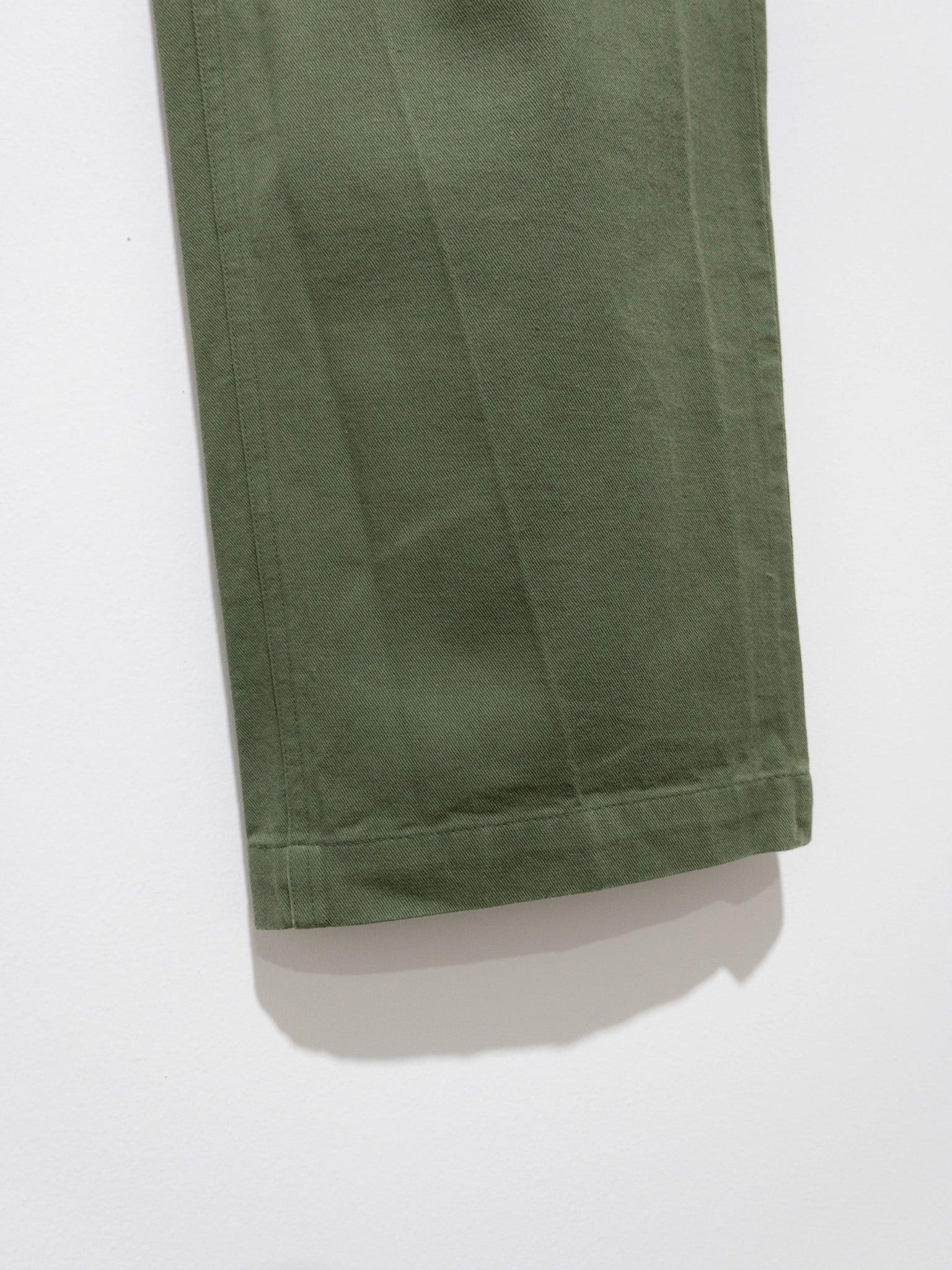 Namu Shop - Document Selvedge Cotton Pajama Pants - Khaki Green