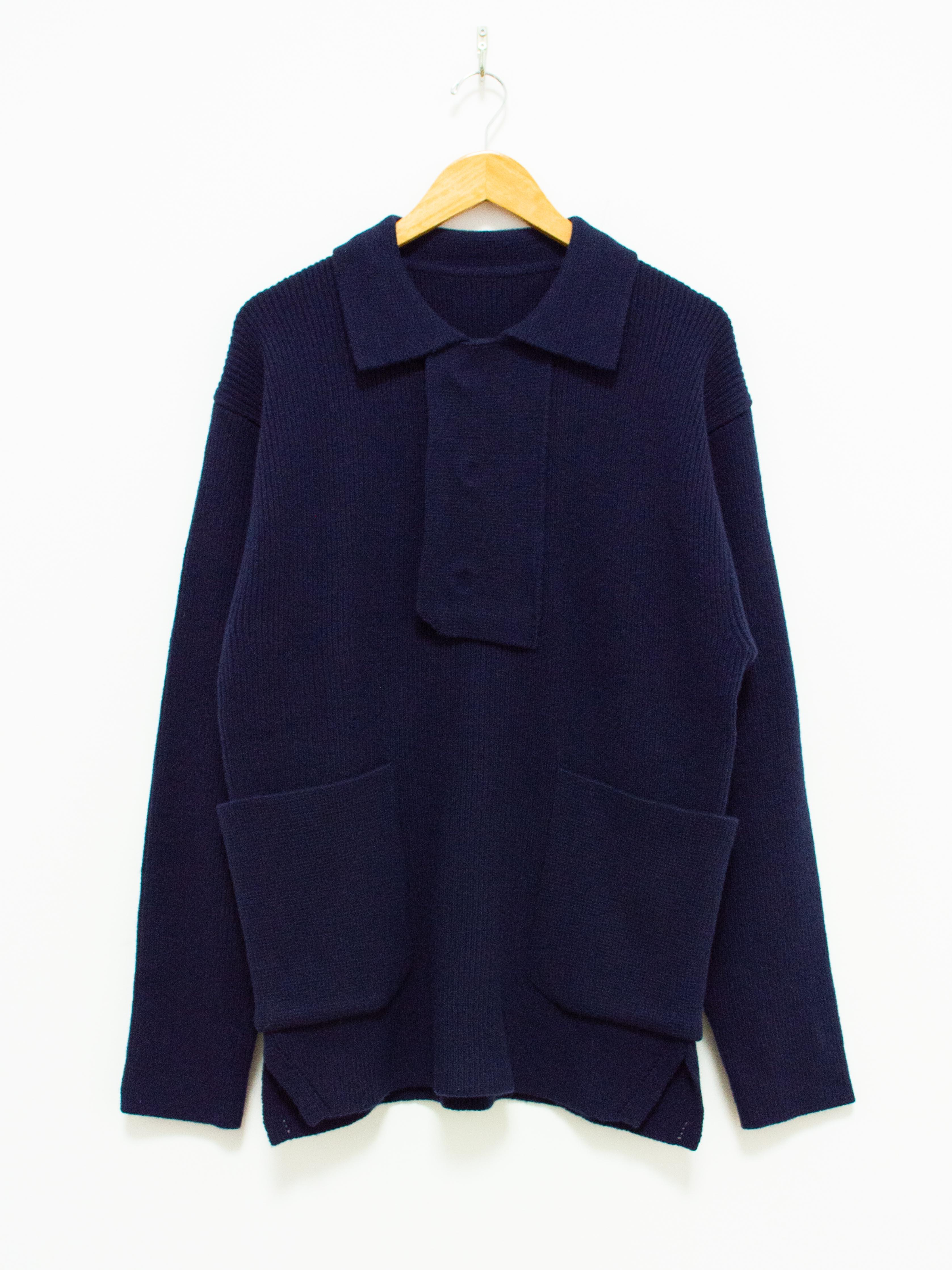 Namu Shop - Document Shirting Jacket Sweater - Navy