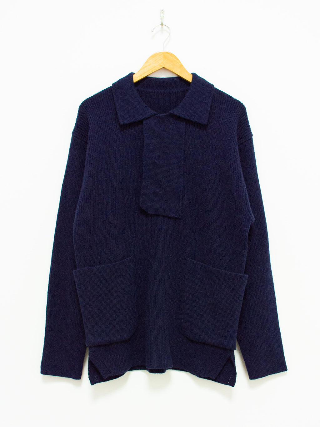 Namu Shop - Document Shirting Jacket Sweater - Navy