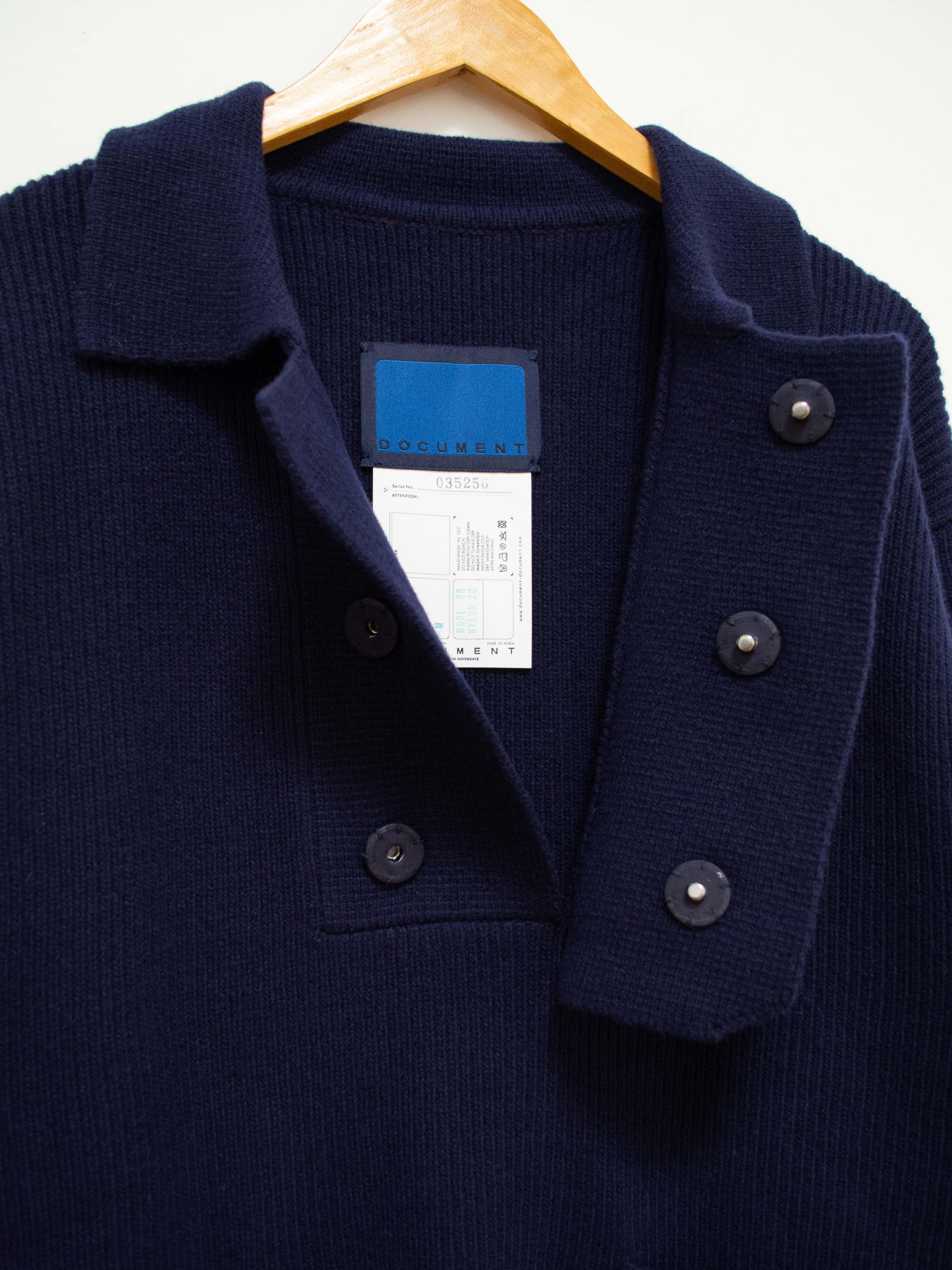 Namu Shop - Document Shirting Jacket Sweater - Navy
