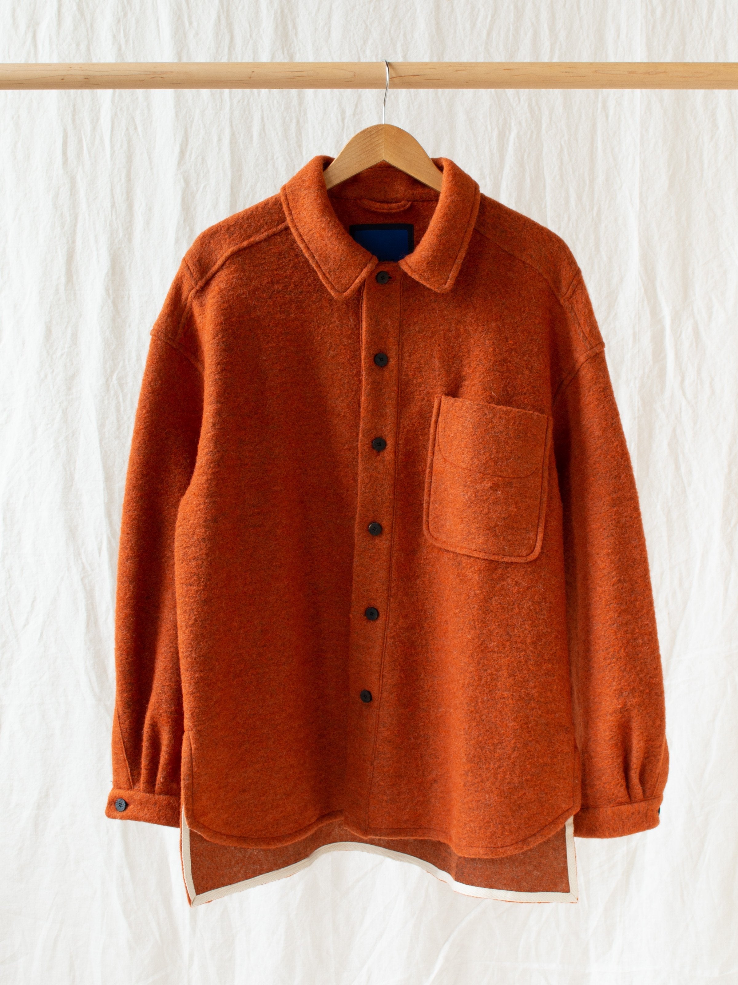 Namu Shop - Document Sliba Wool Shirt - Orange