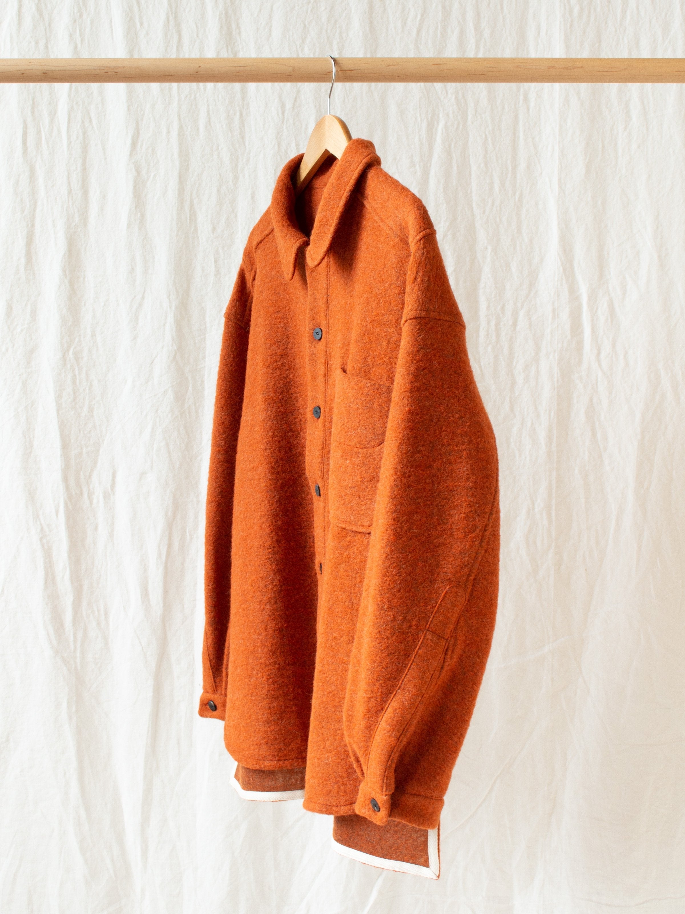 Namu Shop - Document Sliba Wool Shirt - Orange