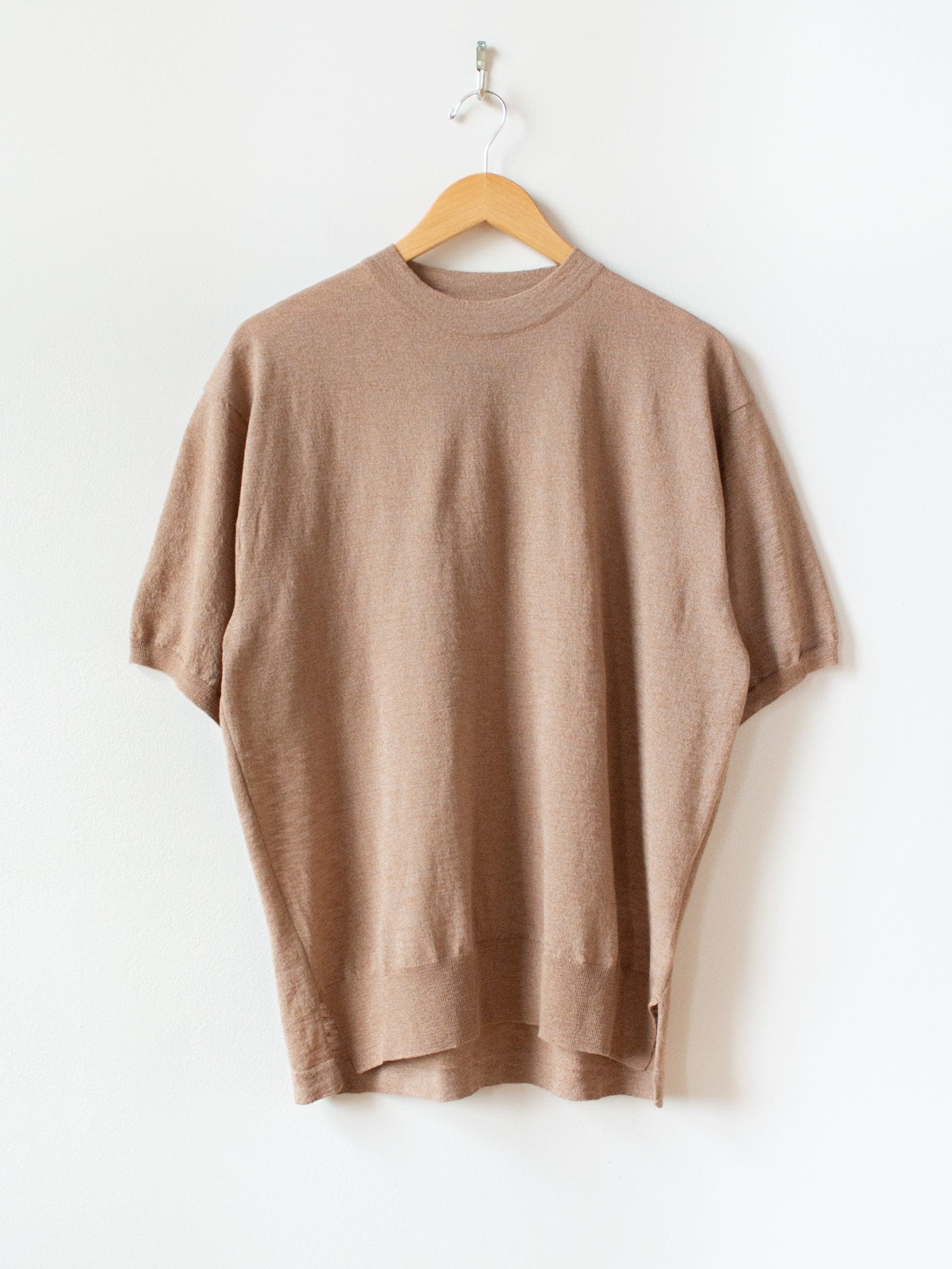 Namu Shop - Document S/S Relaxed Sweater - Beige