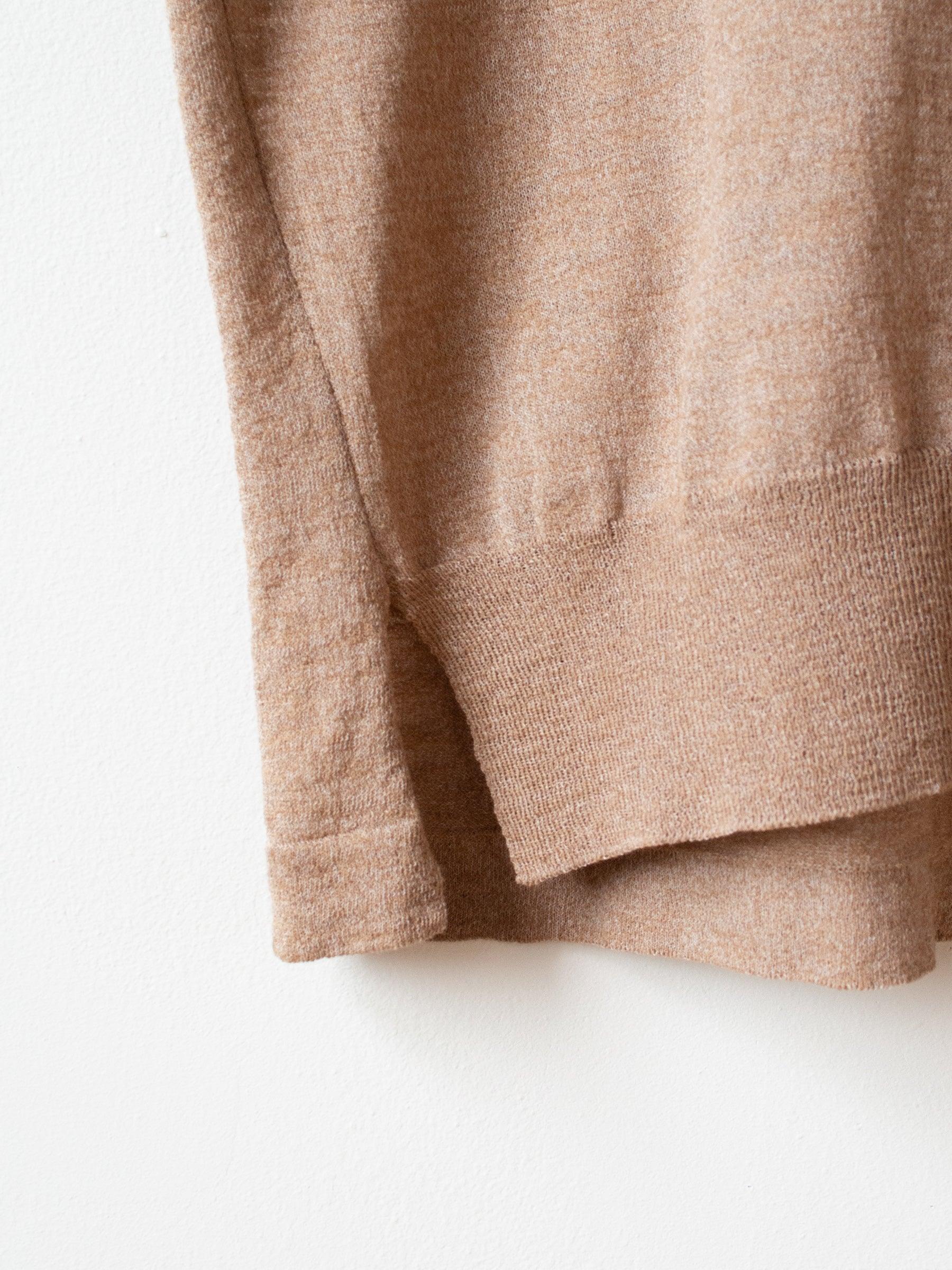 Namu Shop - Document S/S Relaxed Sweater - Beige