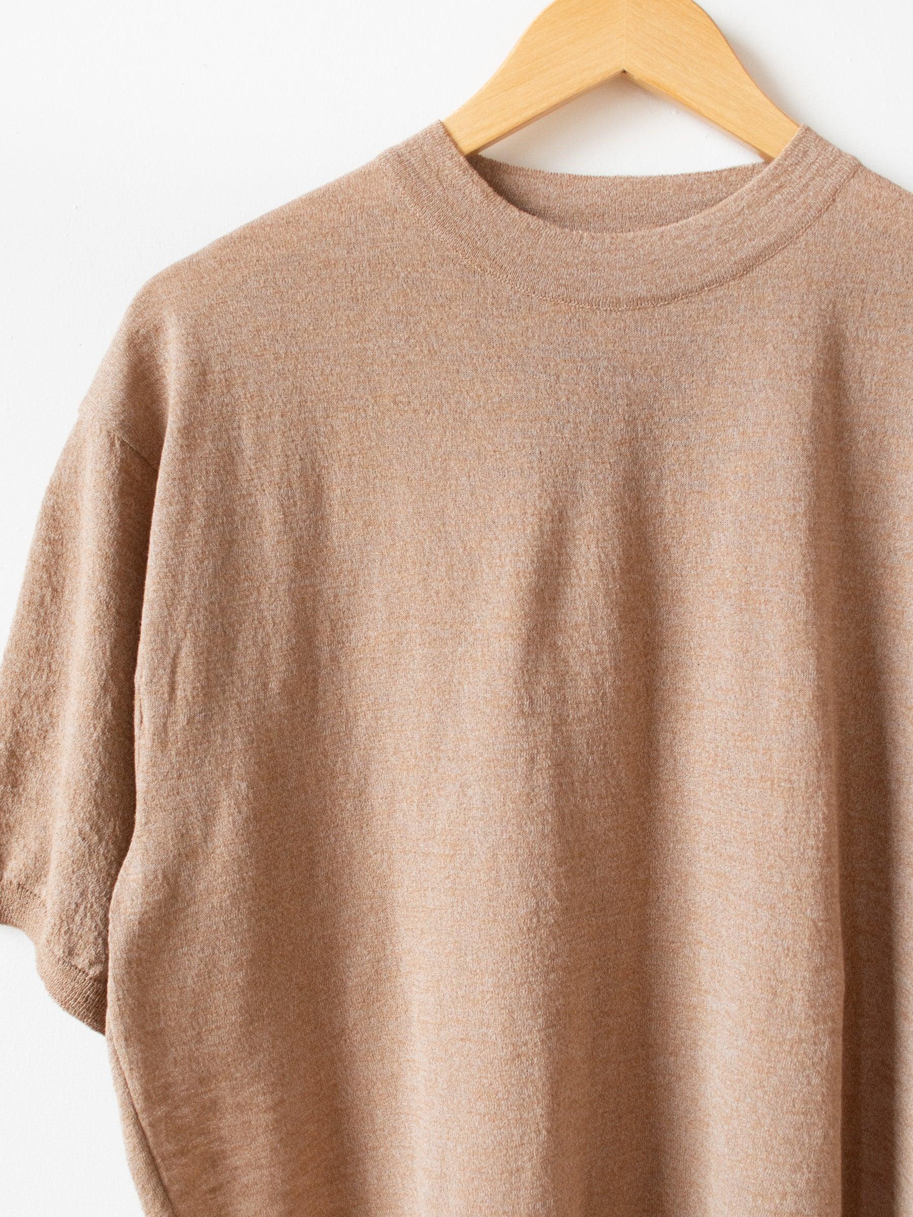 Namu Shop - Document S/S Relaxed Sweater - Beige