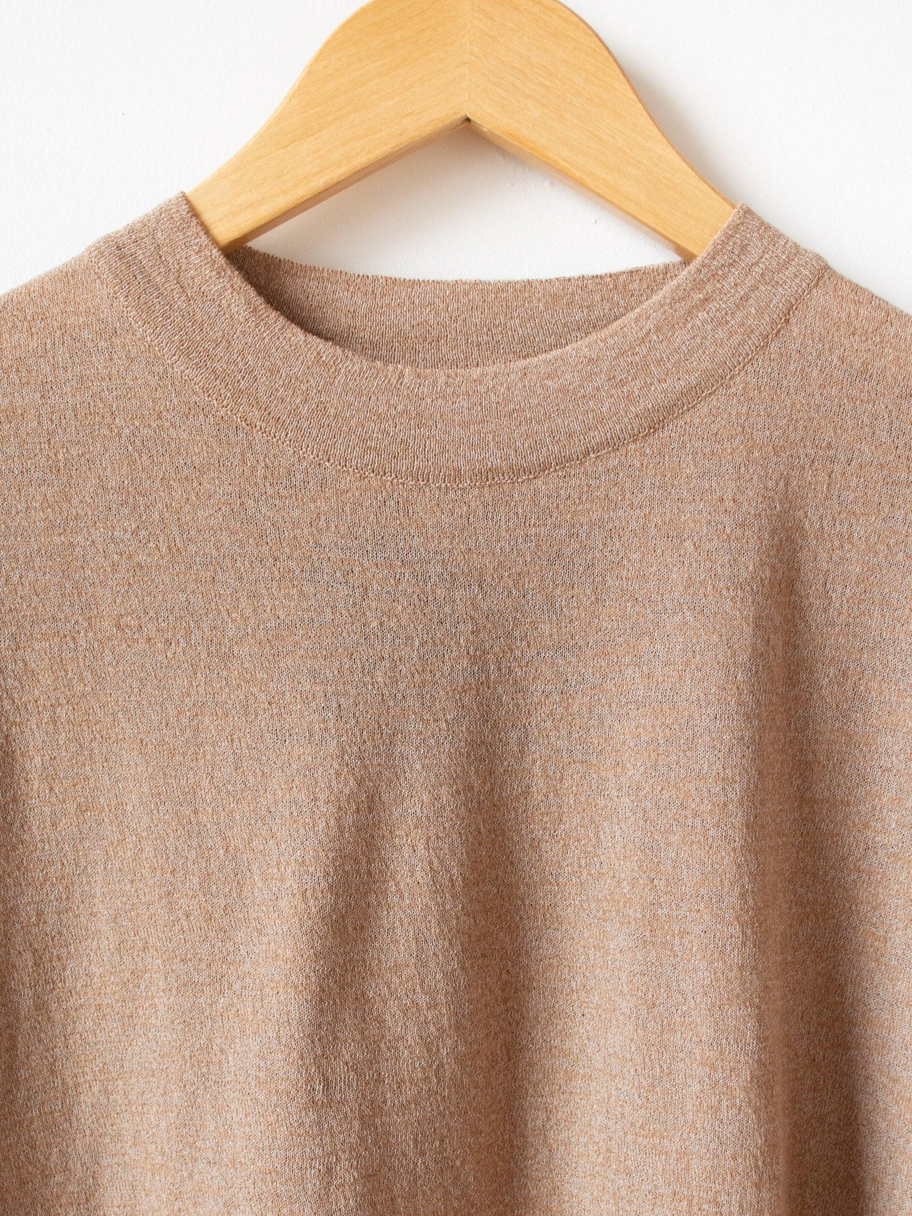 Namu Shop - Document S/S Relaxed Sweater - Beige