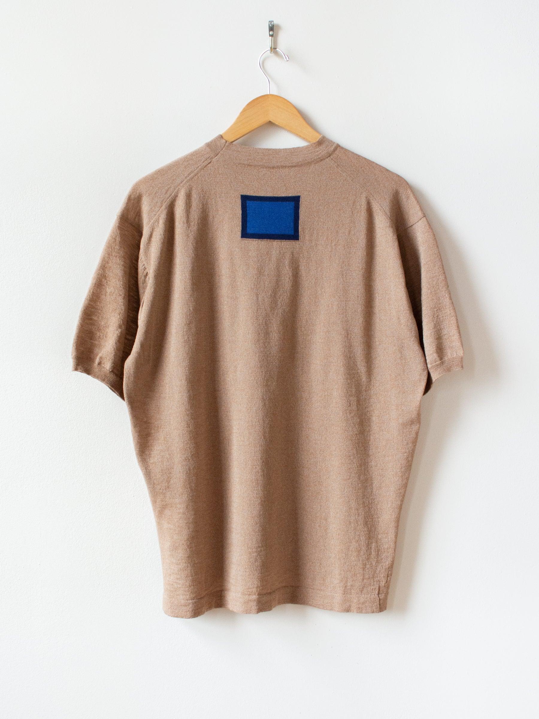 Namu Shop - Document S/S Relaxed Sweater - Beige