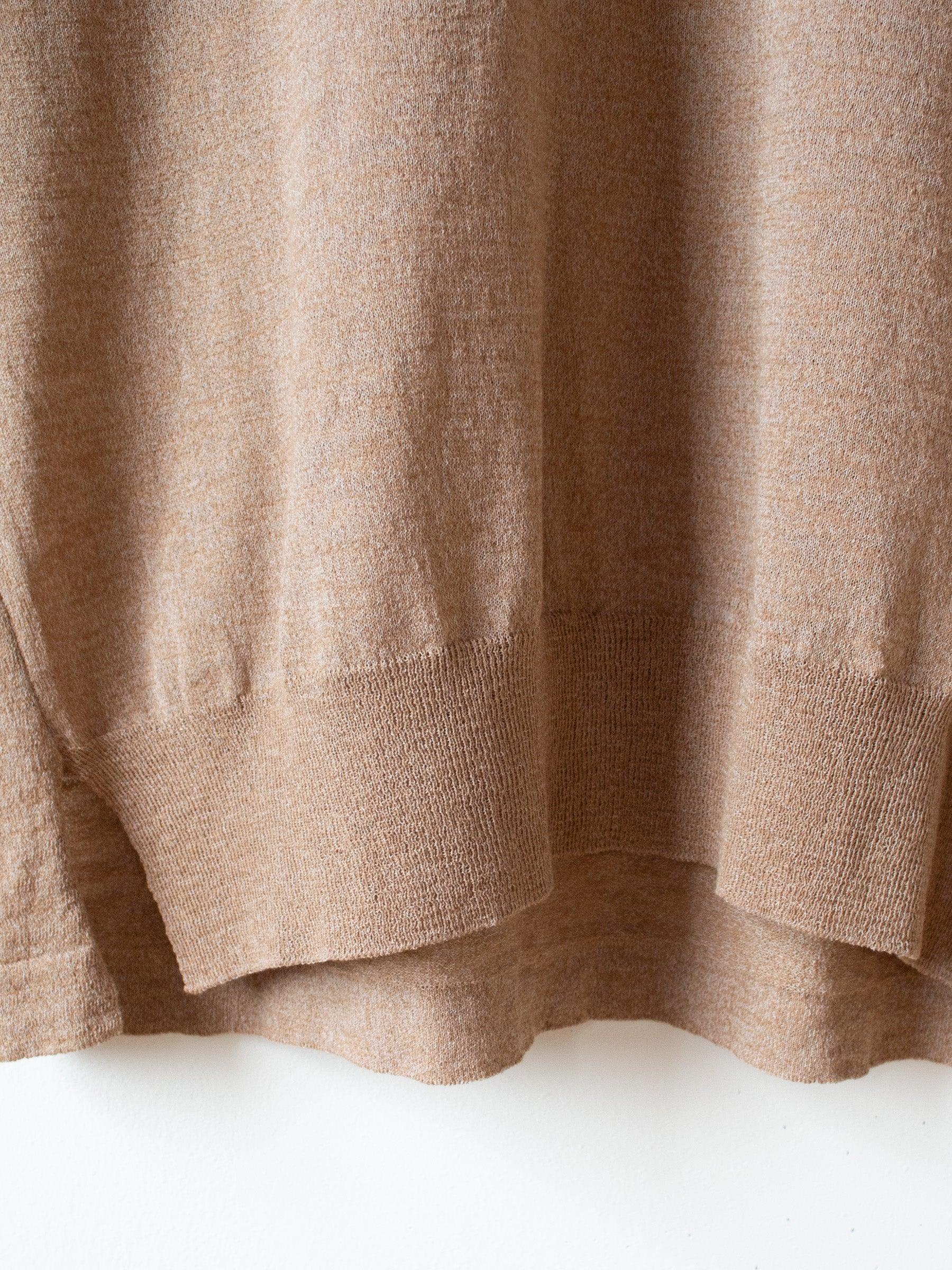 Namu Shop - Document S/S Relaxed Sweater - Beige