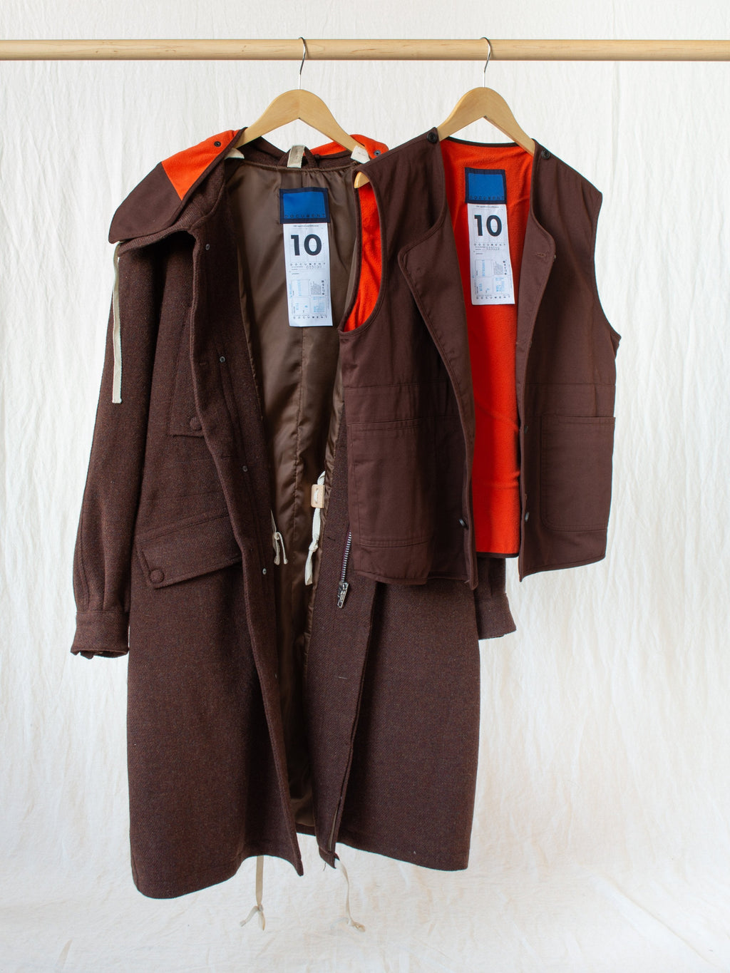 Namu Shop - Document The Document Wool Parka - Brown/Orange