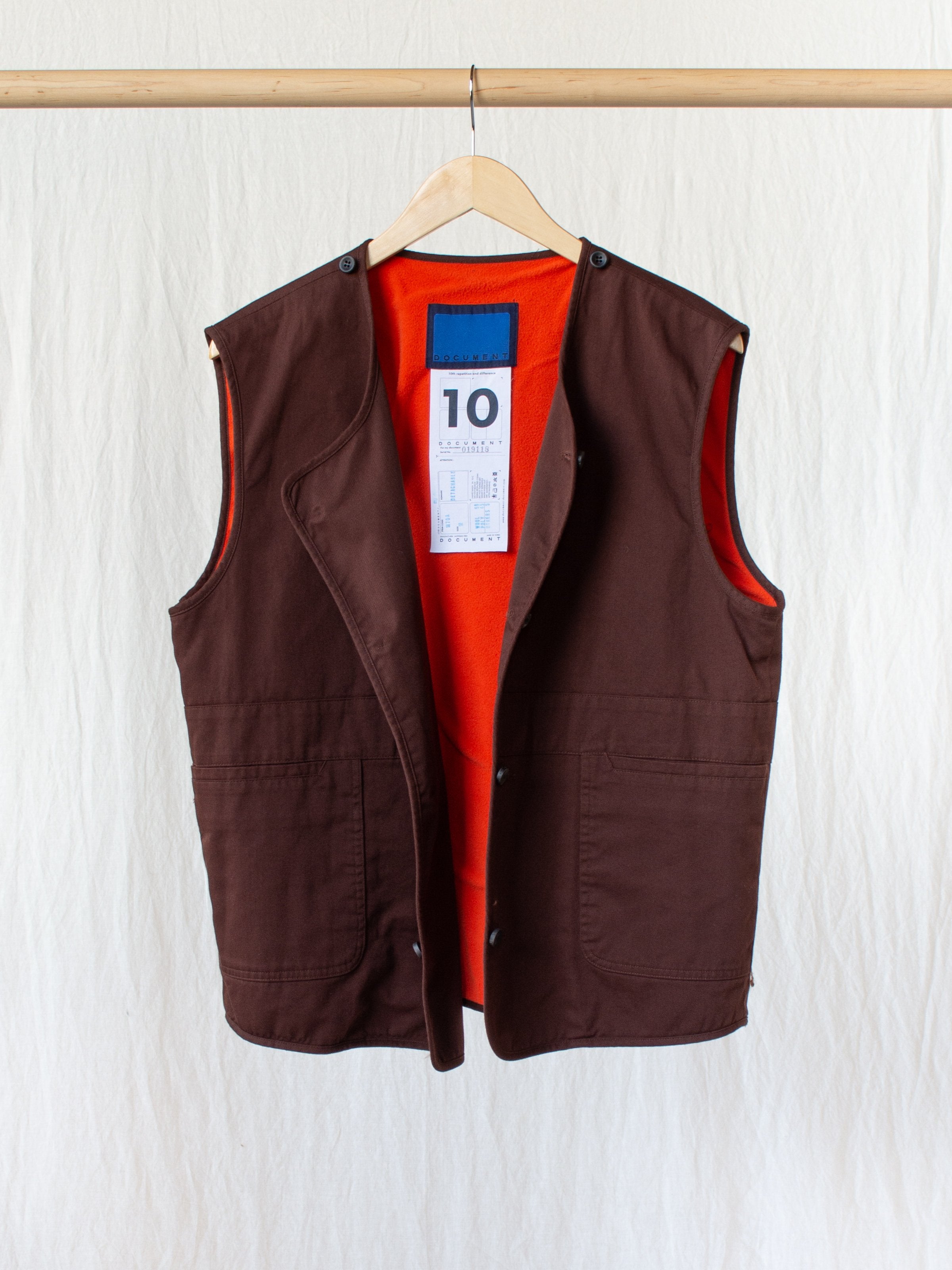Namu Shop - Document The Document Wool Parka - Brown/Orange