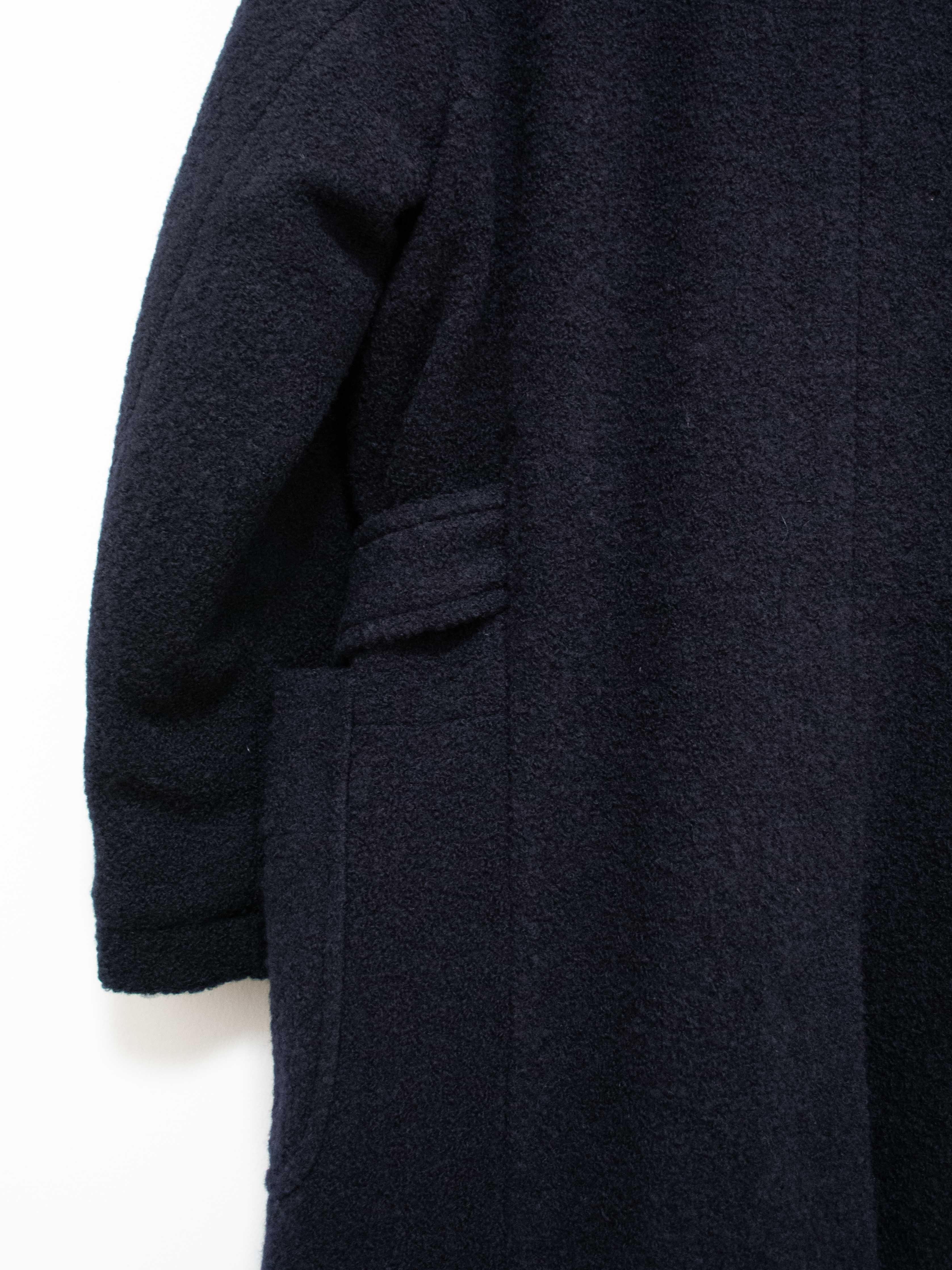 Namu Shop - Document Wool Boucle Coat - Navy