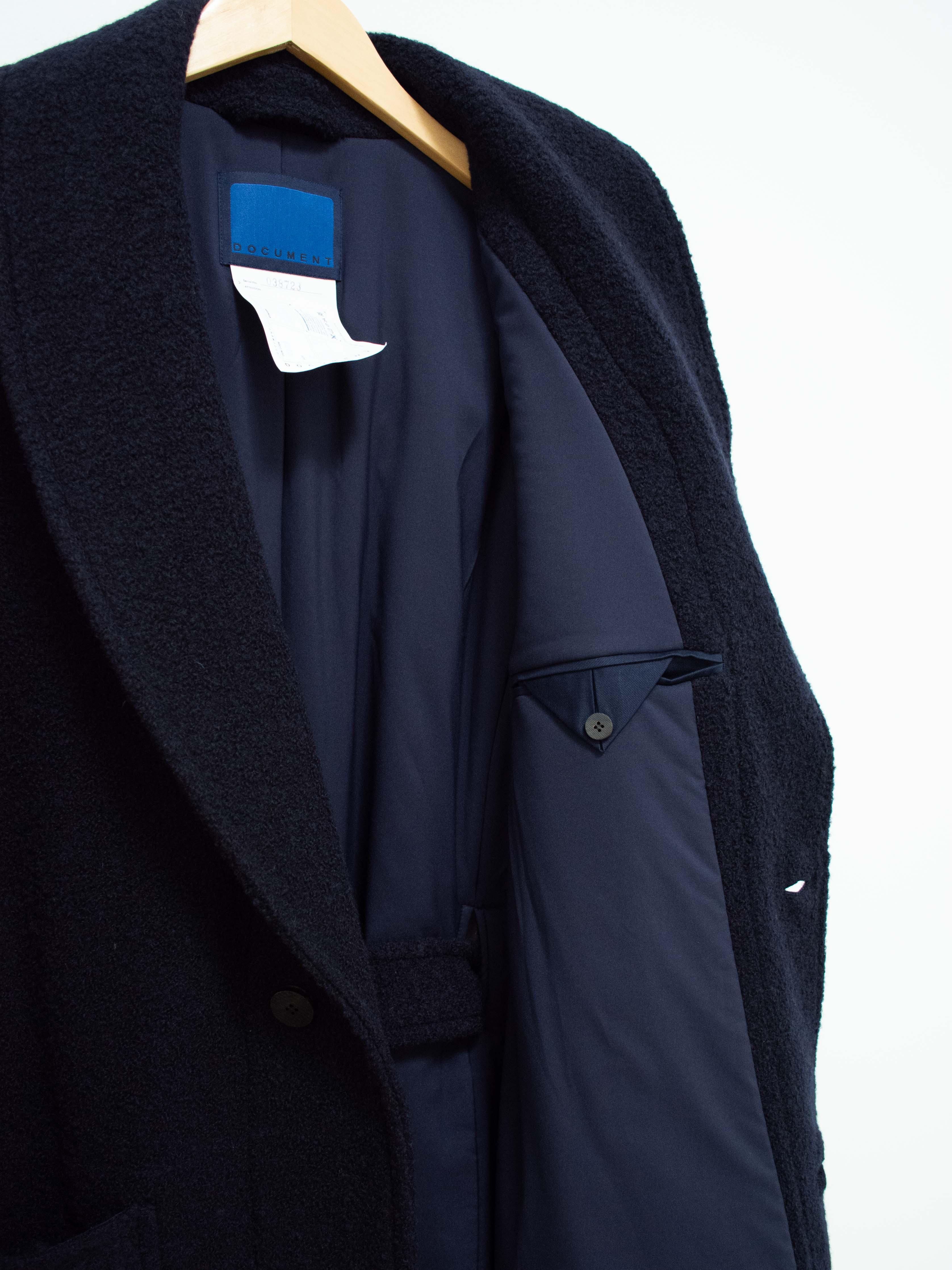 Namu Shop - Document Wool Boucle Coat - Navy