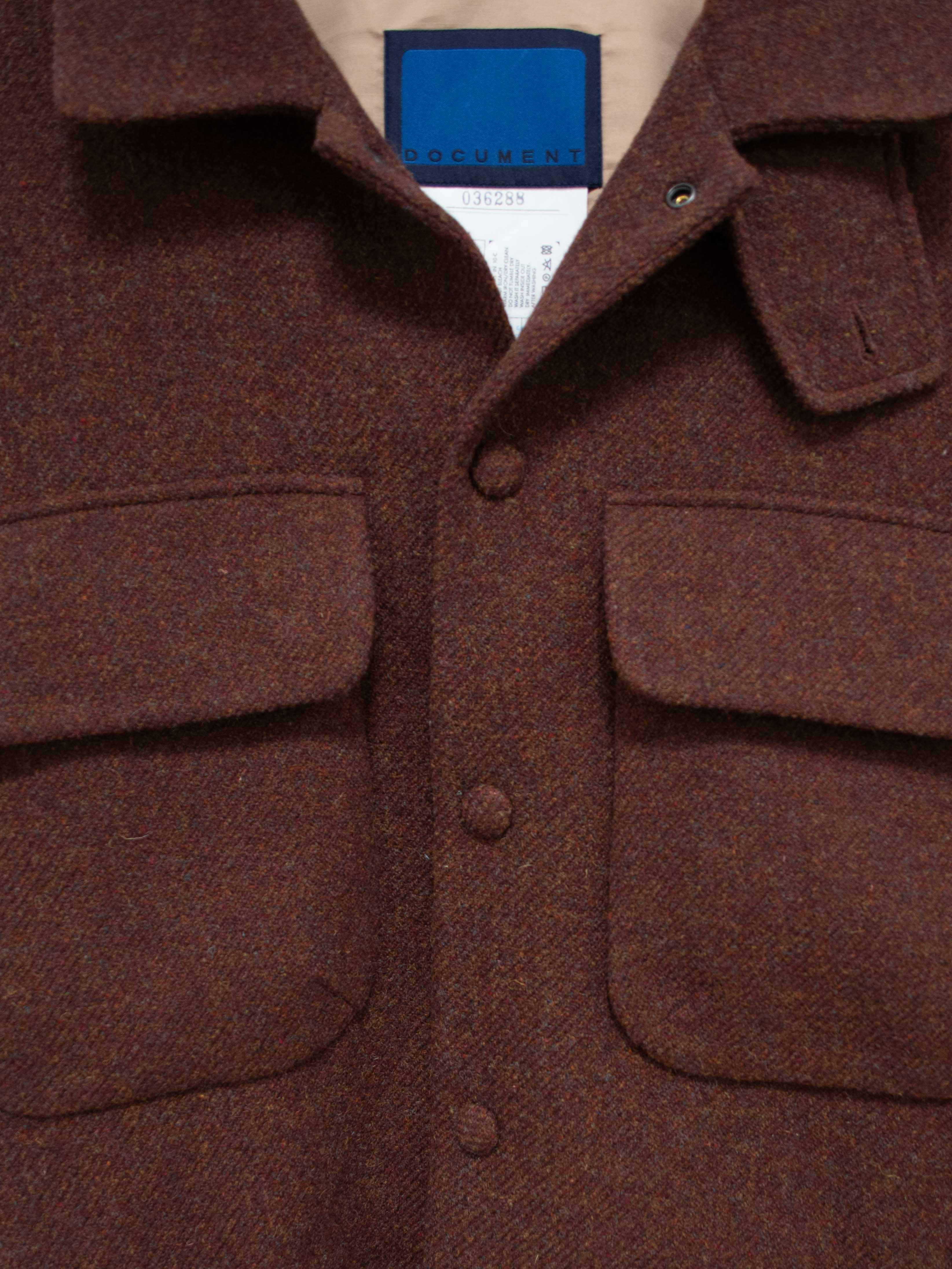 Namu Shop - Document Wool Cotton CPO Jacket - Brown
