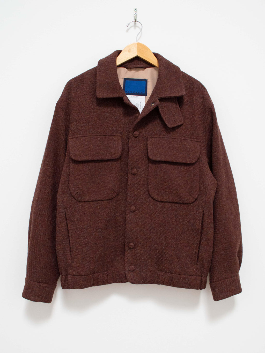 Namu Shop - Document Wool Cotton CPO Jacket - Brown