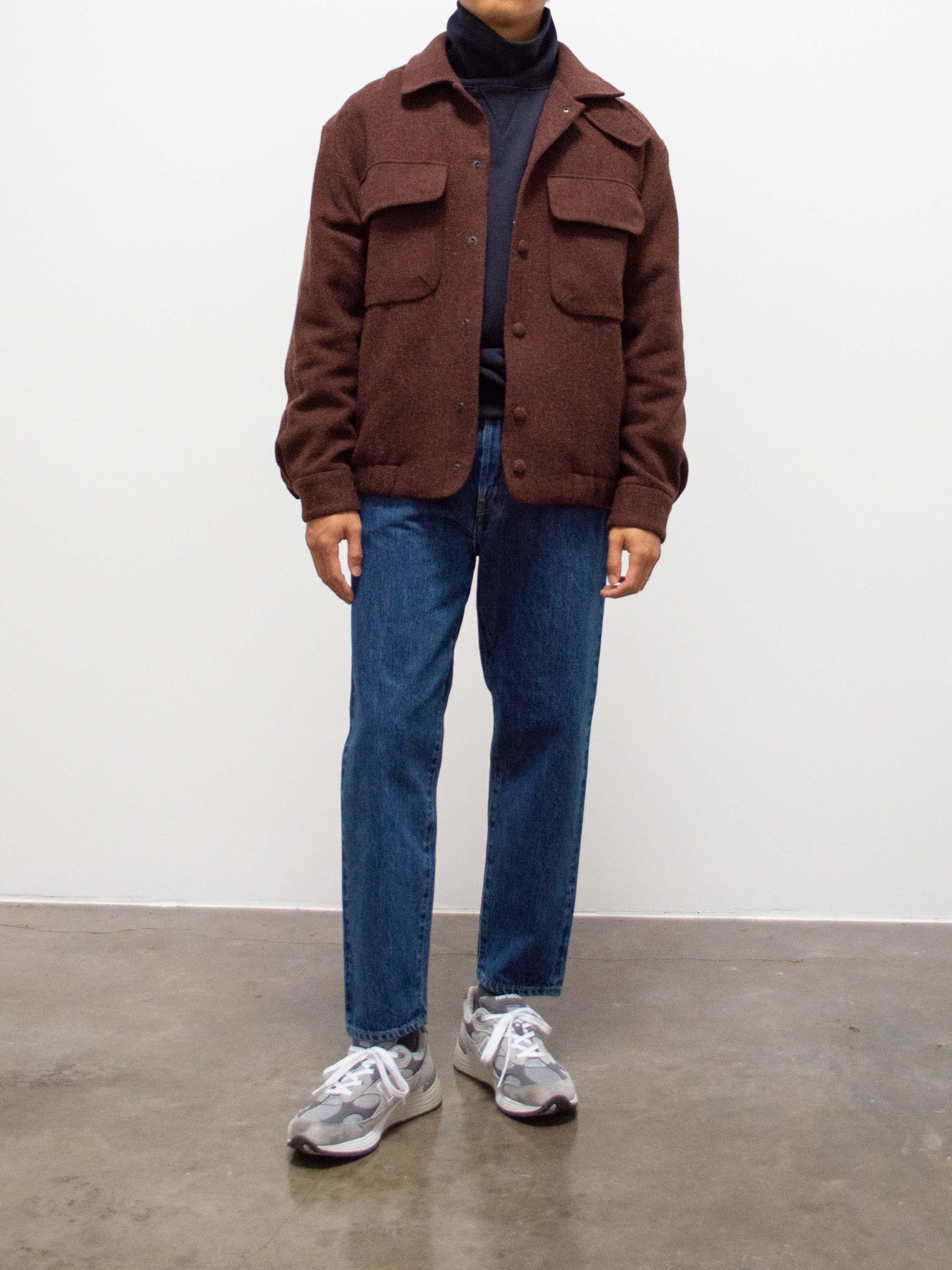 Namu Shop - Document Wool Cotton CPO Jacket - Brown