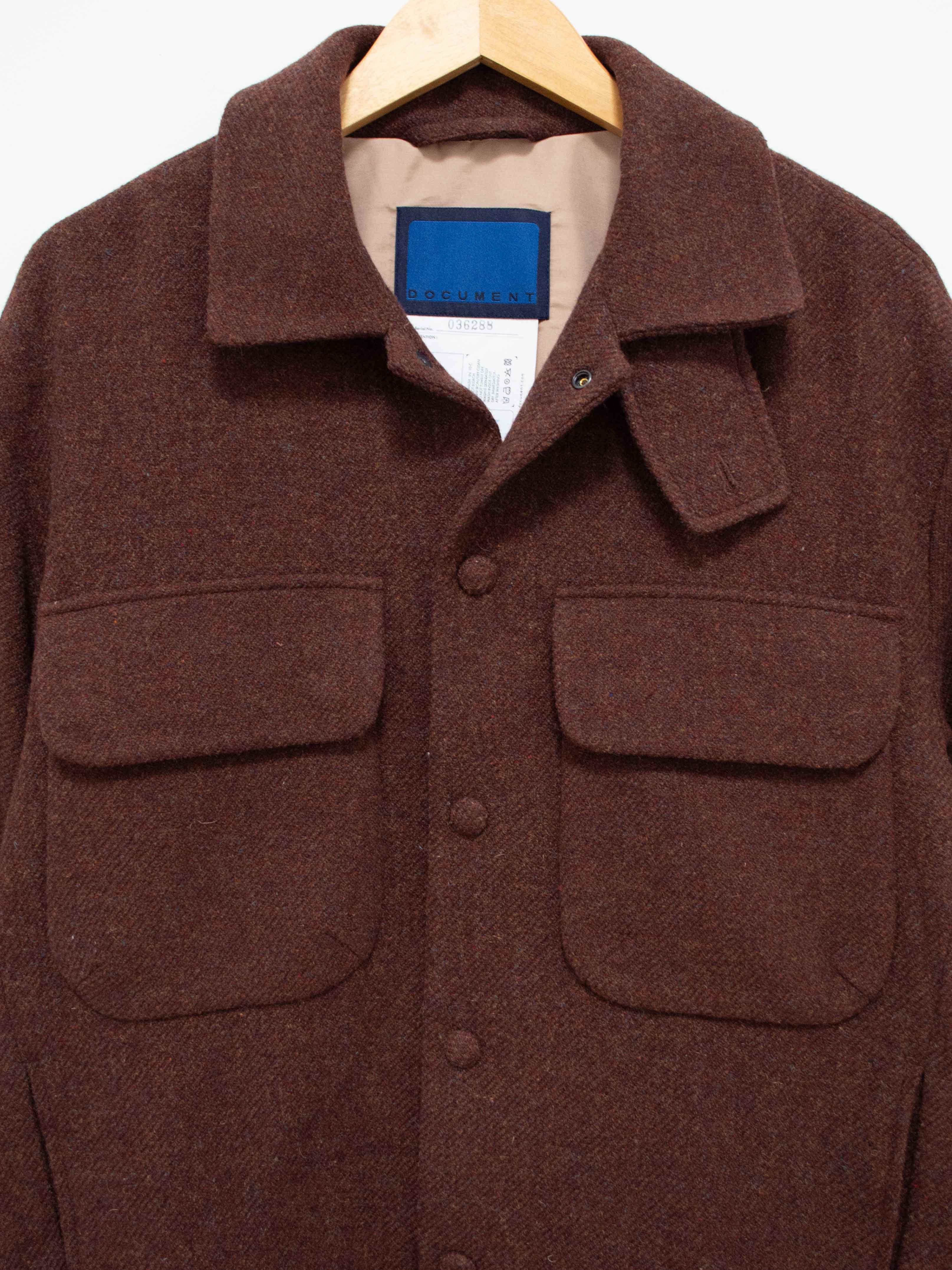 Namu Shop - Document Wool Cotton CPO Jacket - Brown