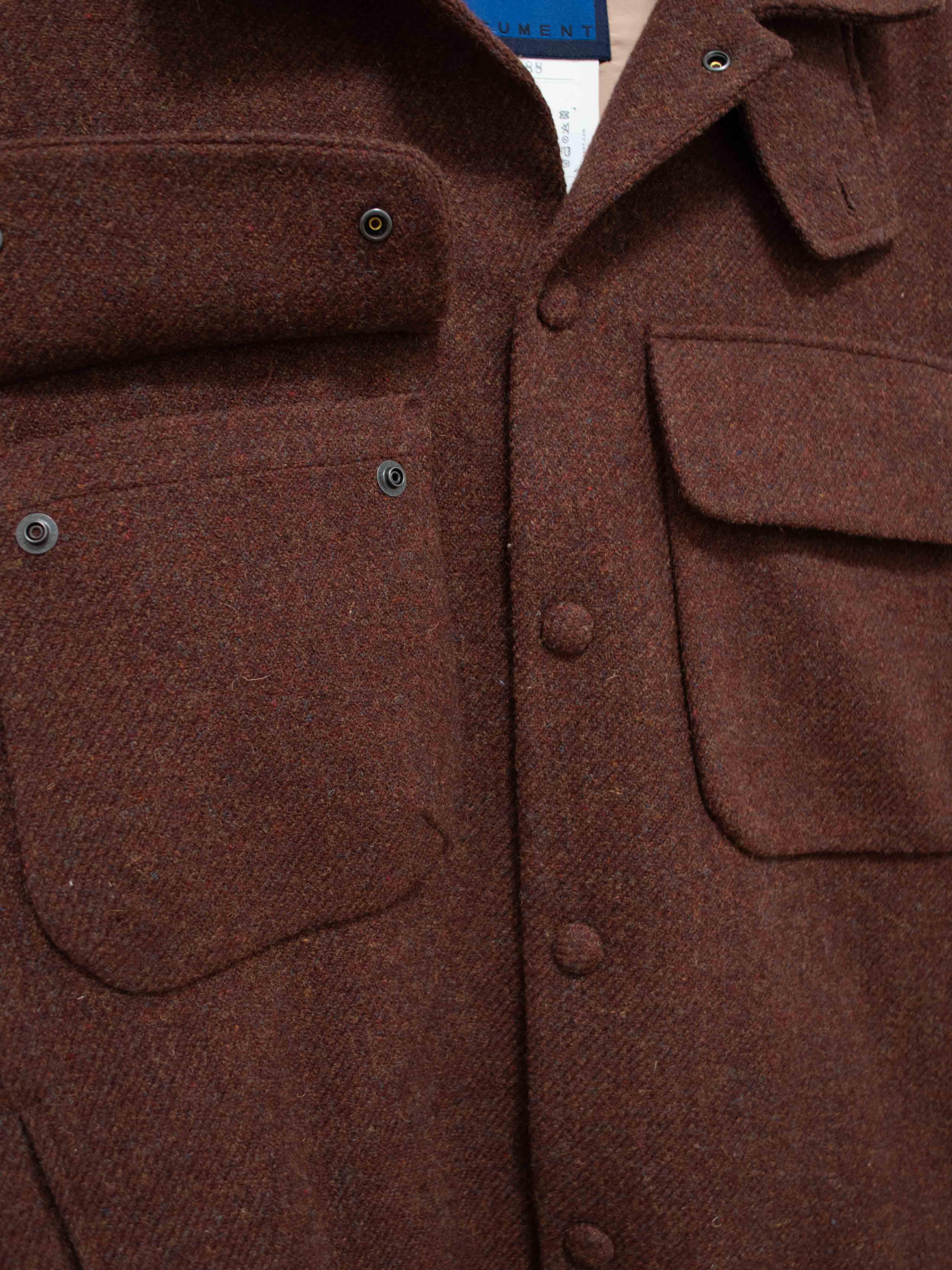 Namu Shop - Document Wool Cotton CPO Jacket - Brown