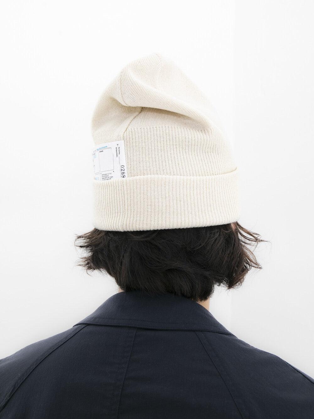 Namu Shop - Document Wool Watch Cap - Off White, Navy (re-stocked)